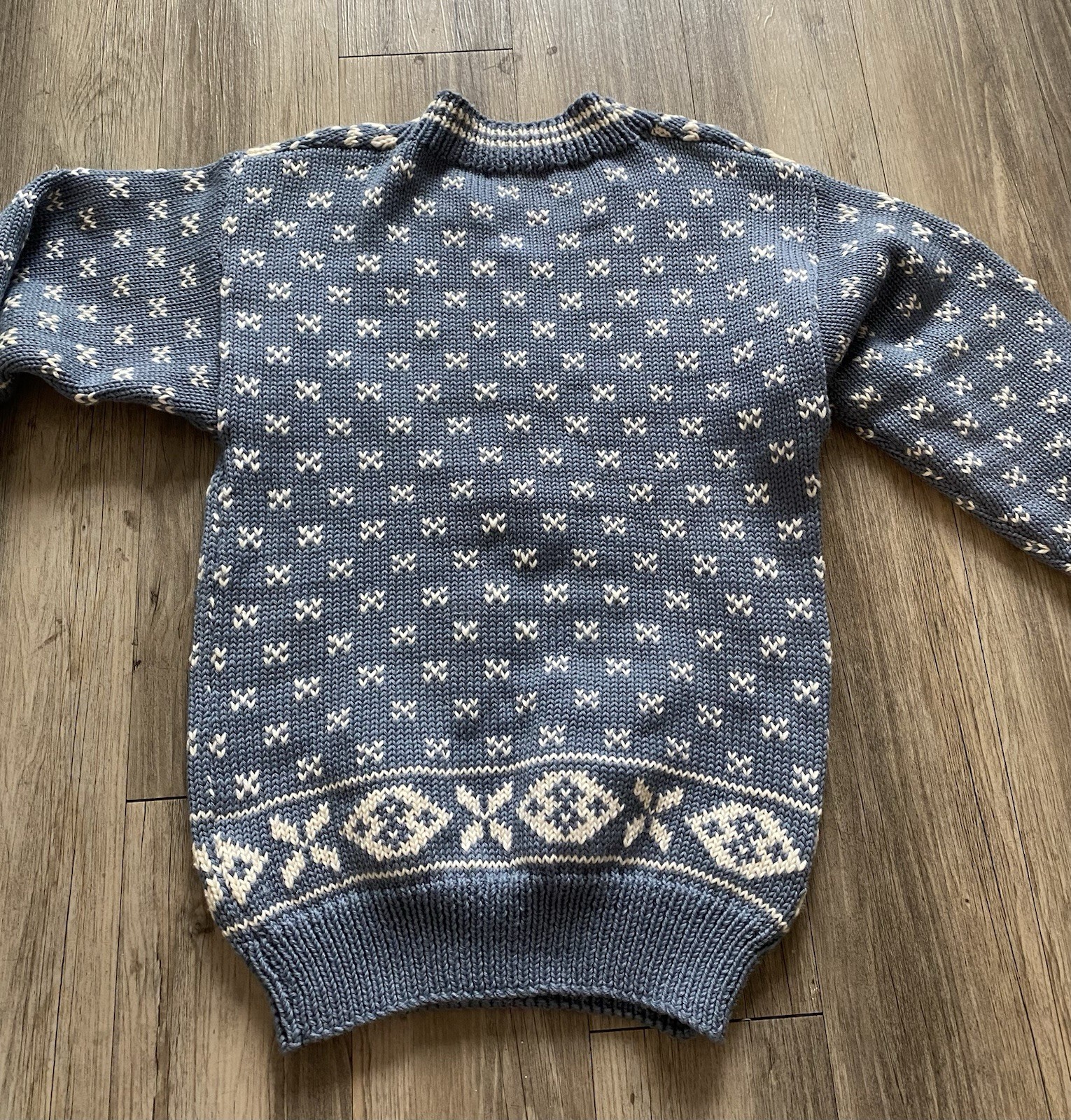 Vintage 80’s Top Notch Knit – Wool Sweater – Handmade In USA – Nordic Pattern!!