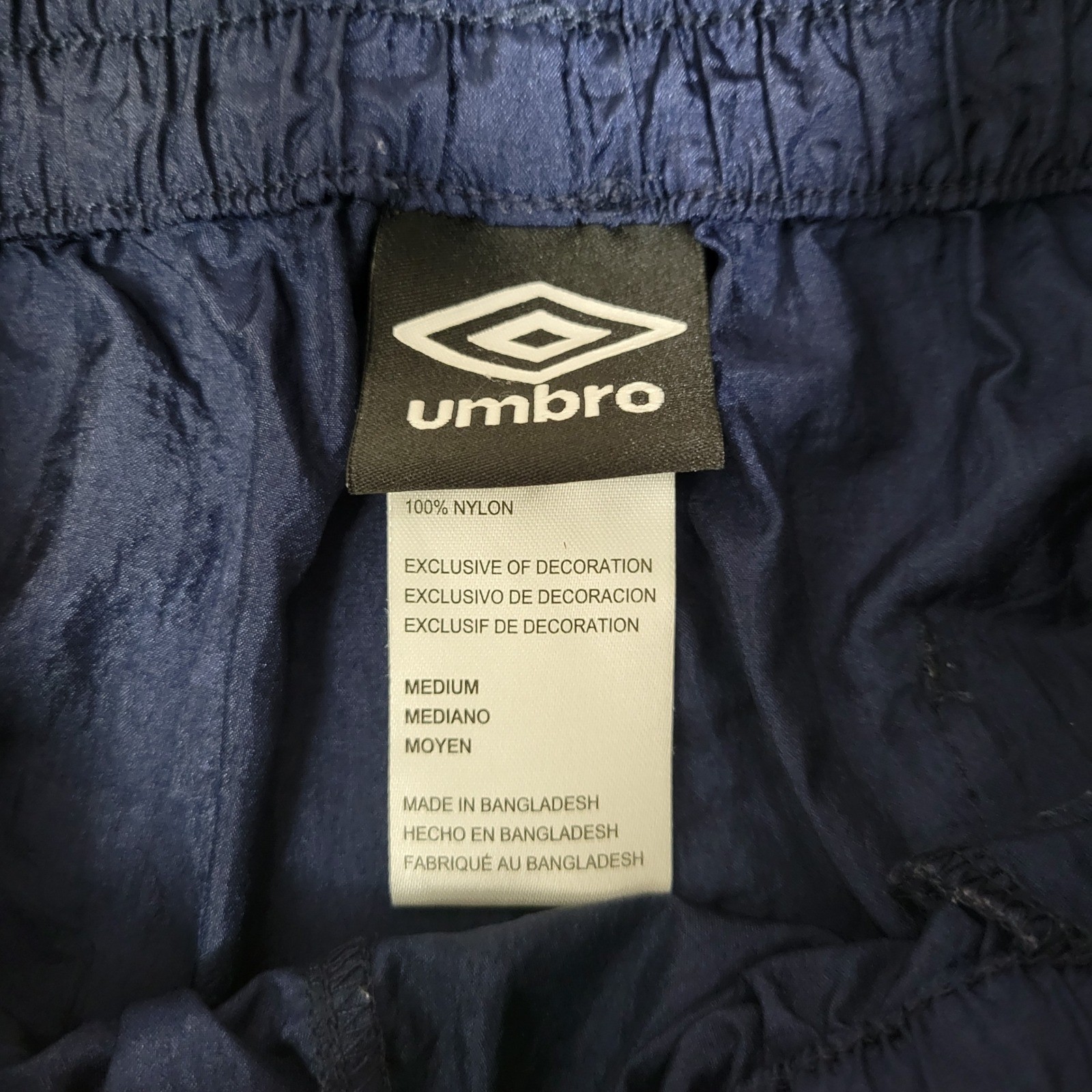 VTG Umbro 100% Nylon Track Pants Womens M Pink Tape Retro Sportswear Gorpcore