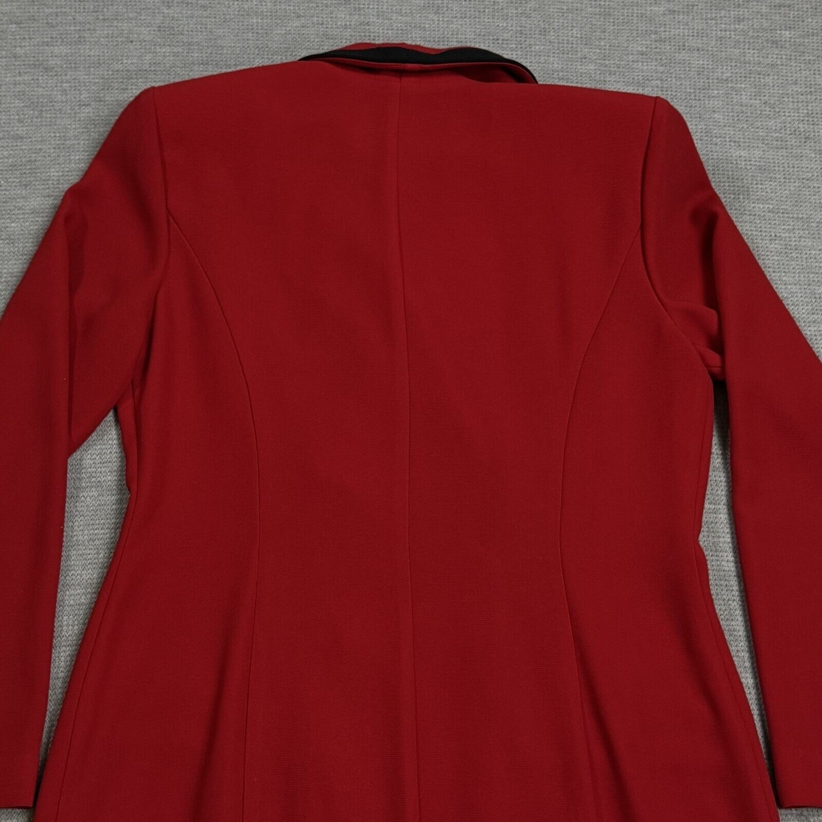 Vintage Danny Nicole Double Breasted Dress Coat Womens Sz 8 Red Padded Shoulders