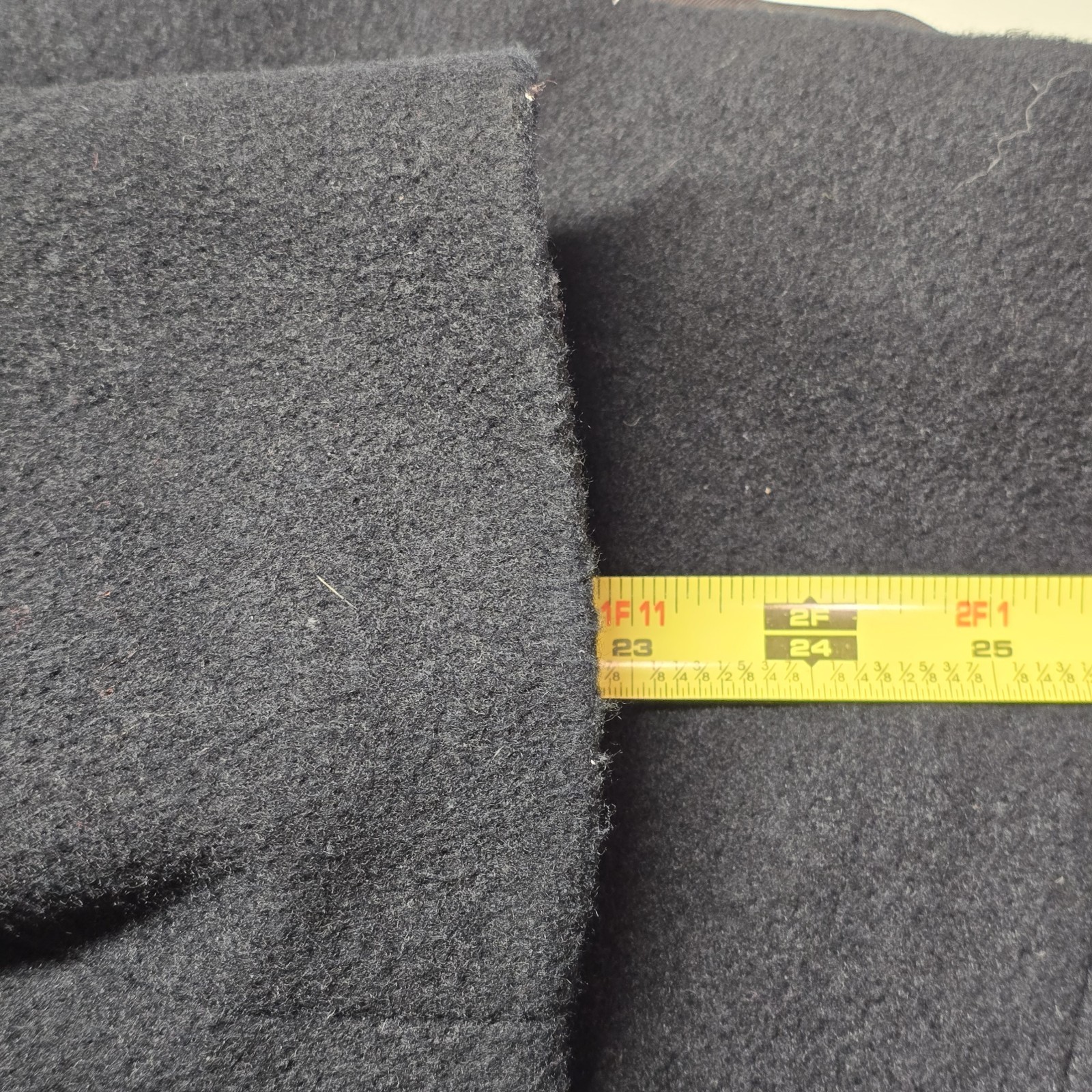 Perlette Black P-Coat Wool Blend Double Breasted Long Coat USA Made Vtg