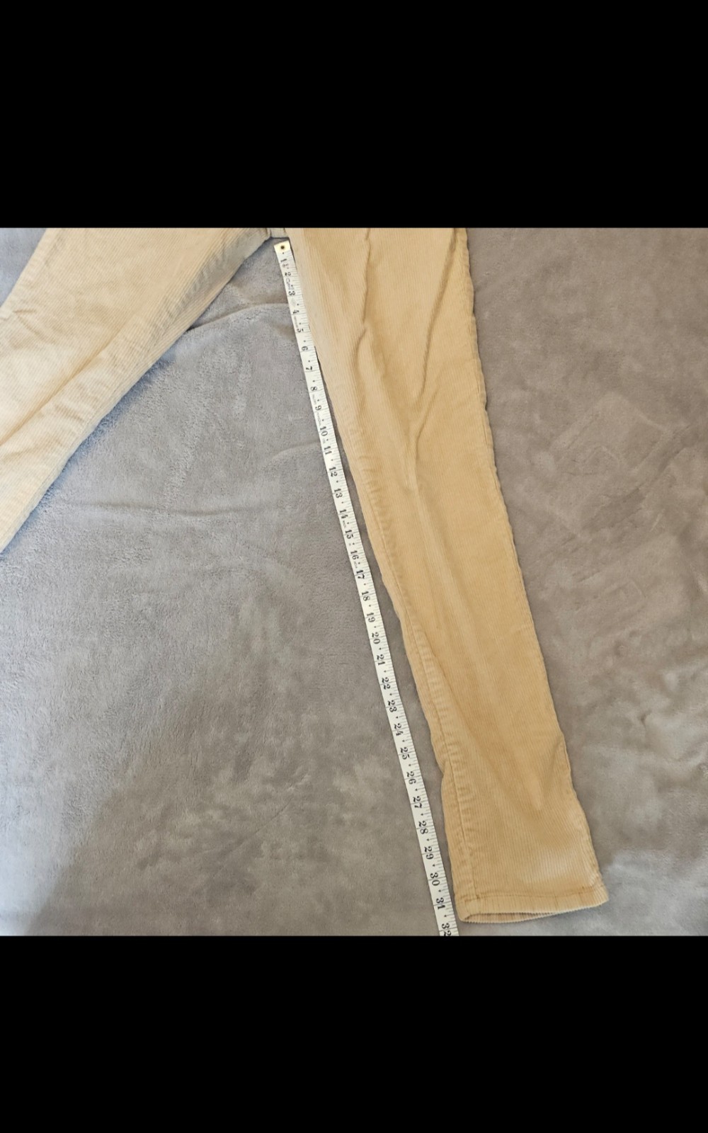 Vtg Newport News Academia Preppy Gold Corduroy Long Bootcut Pockets 6Tall