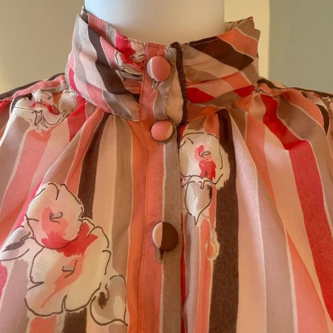 Lola New Zealand Vintage Sheer Shirt Dress