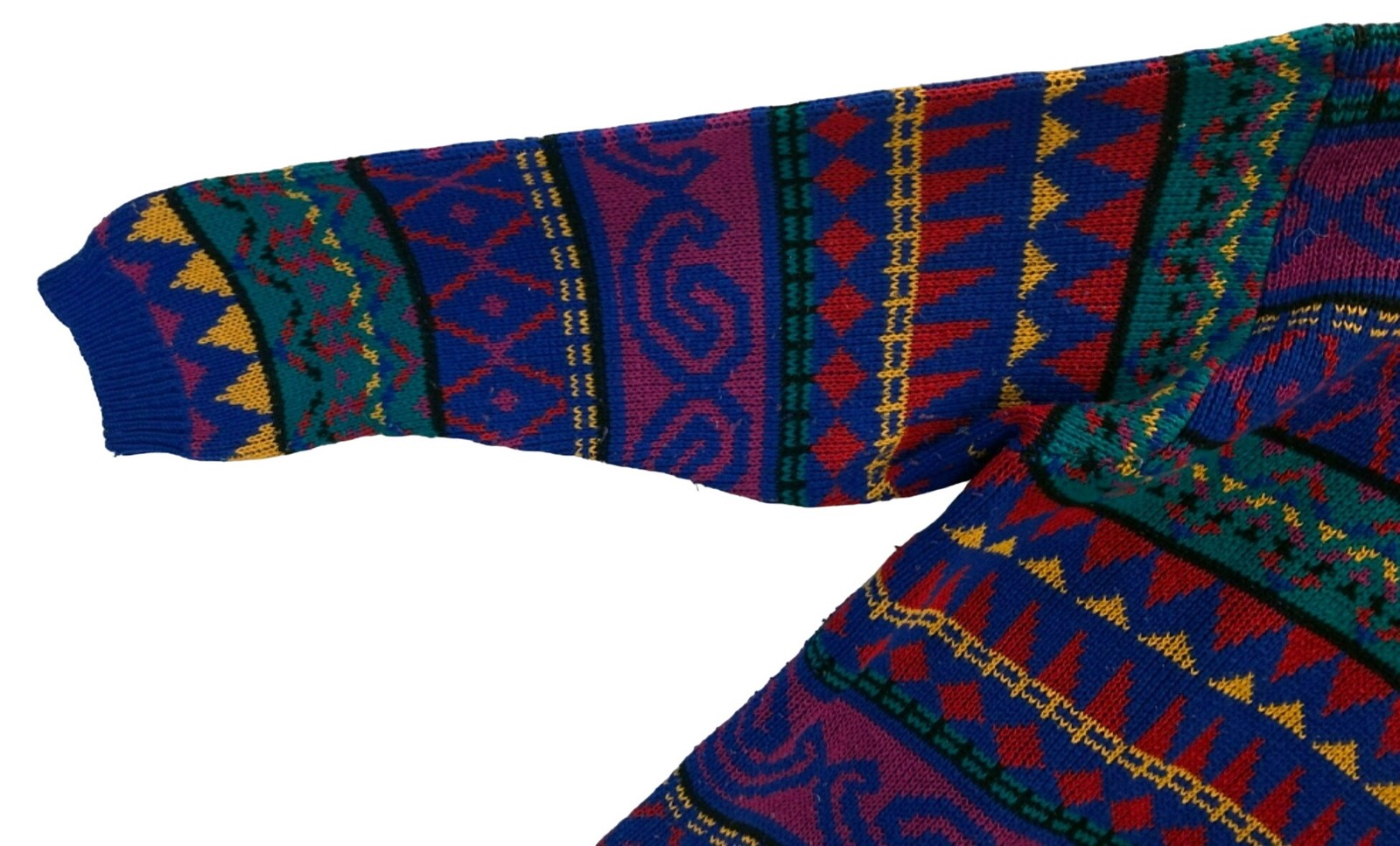 Vintage Coogi Style Geometric Memphis 80s Hip Hop Womens Alfred Dunner Sweater