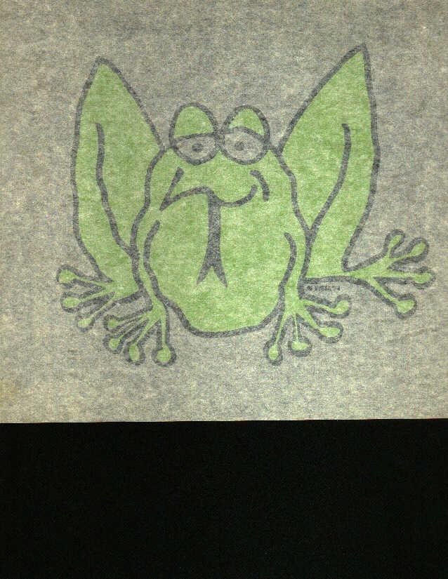 WEIRD YELLOW BIRD vintage 70s iron on t shirt transfer full size