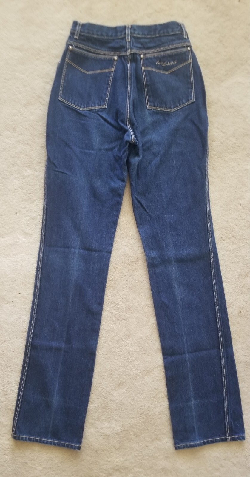 Vintage GLORIA VANDERBILT Jeans 1980’s Size 9 Indigo Denim Straight High Waist