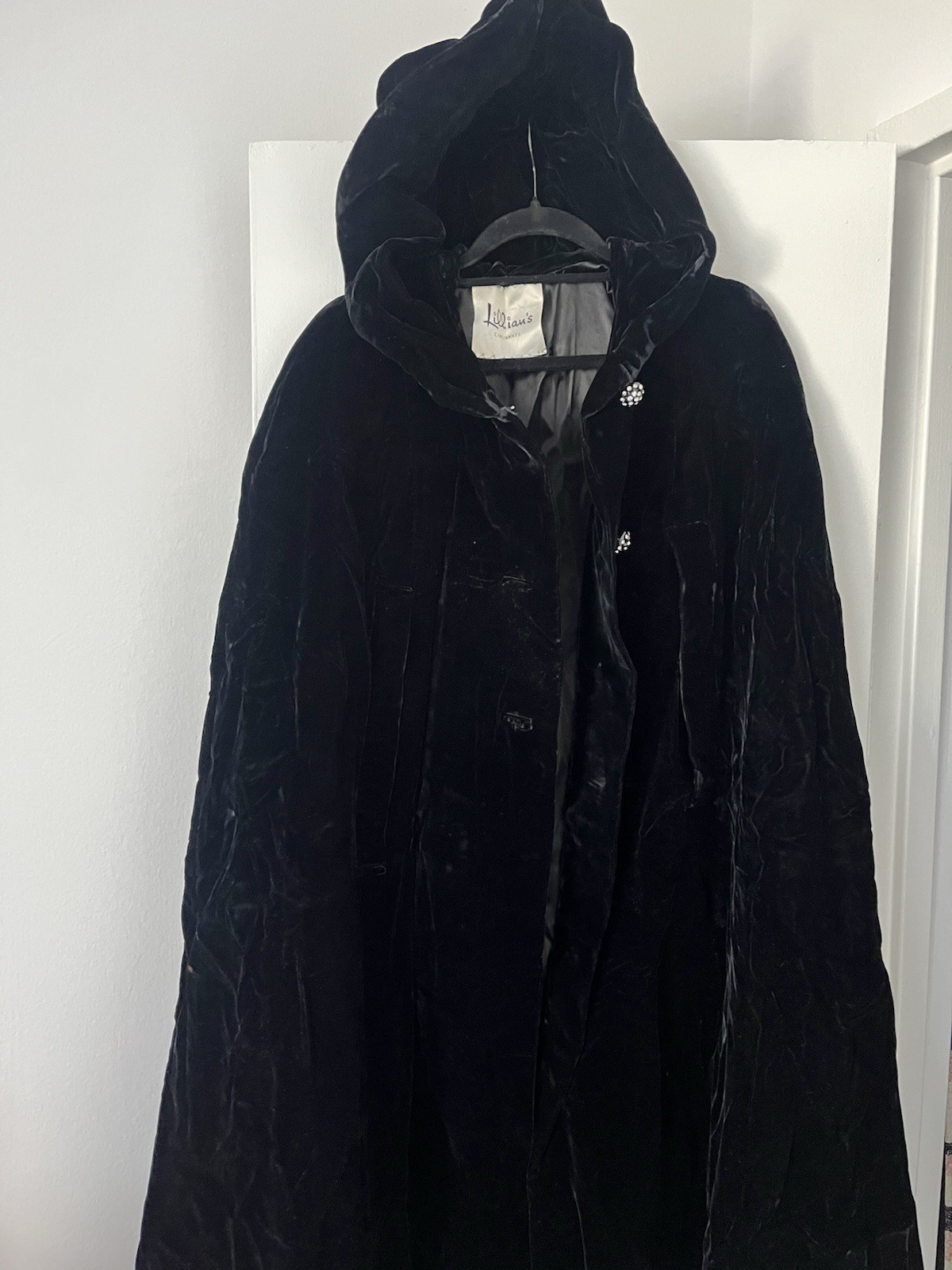 Velvet Cloak Opera Vintage Long Hooded