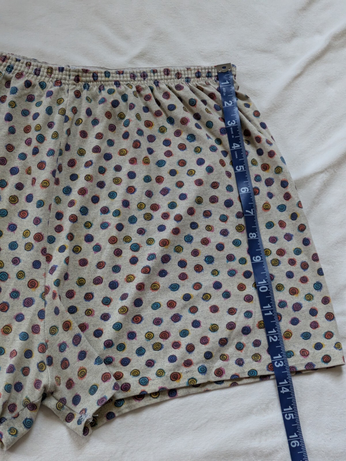 Vintage Single Stitch Short PJs Set Lady Lindsay Rainbow Swirls Women’s M