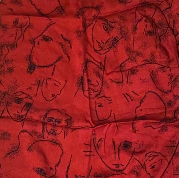 RARE Vintage Nicole Miller Limited Edition Skirt Faces Print