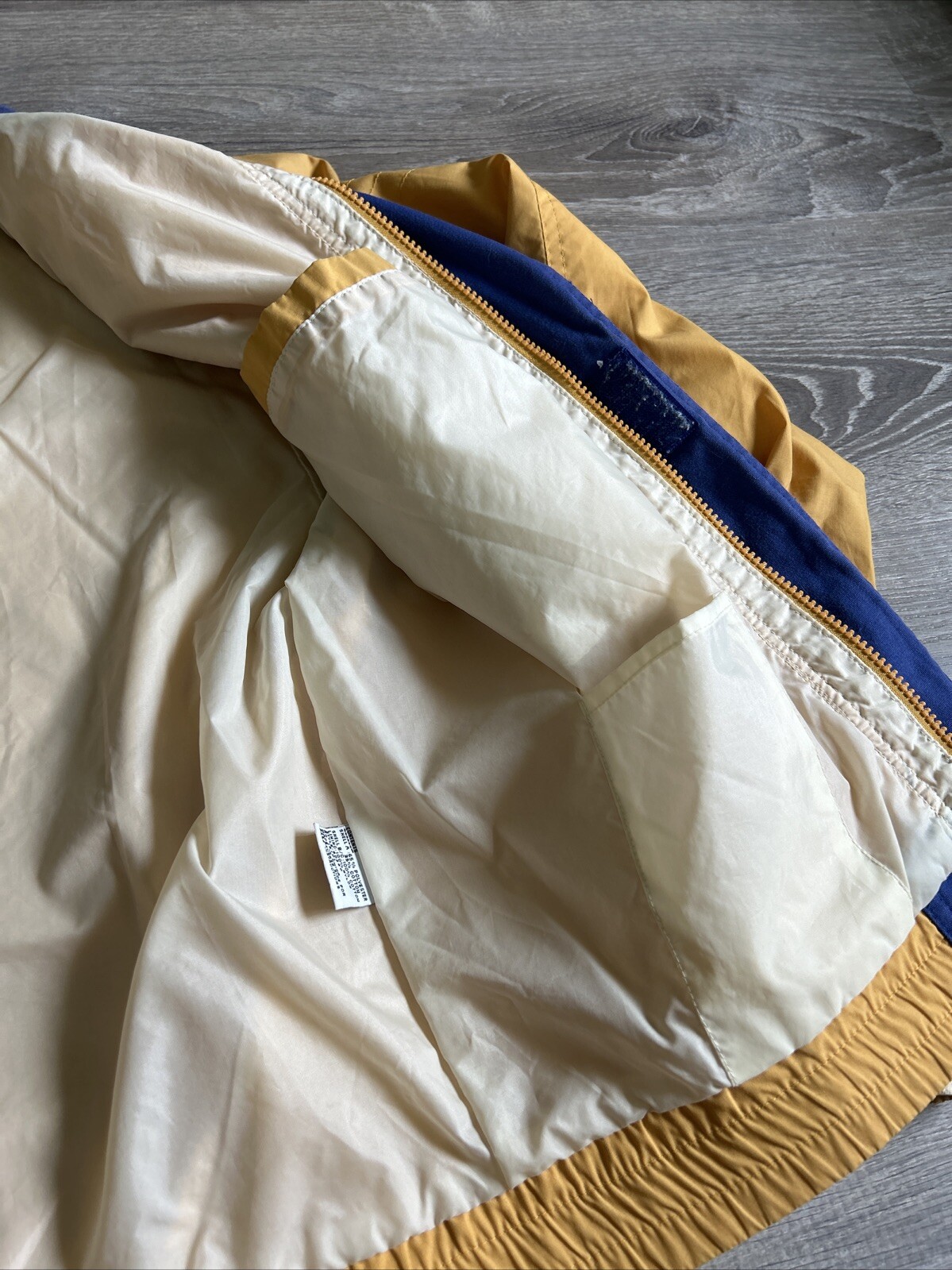 VTG ~ 1980s ~ McGregor Anti-Breeze Yellow & Blue Bomber Style Windbreaker Sz. S