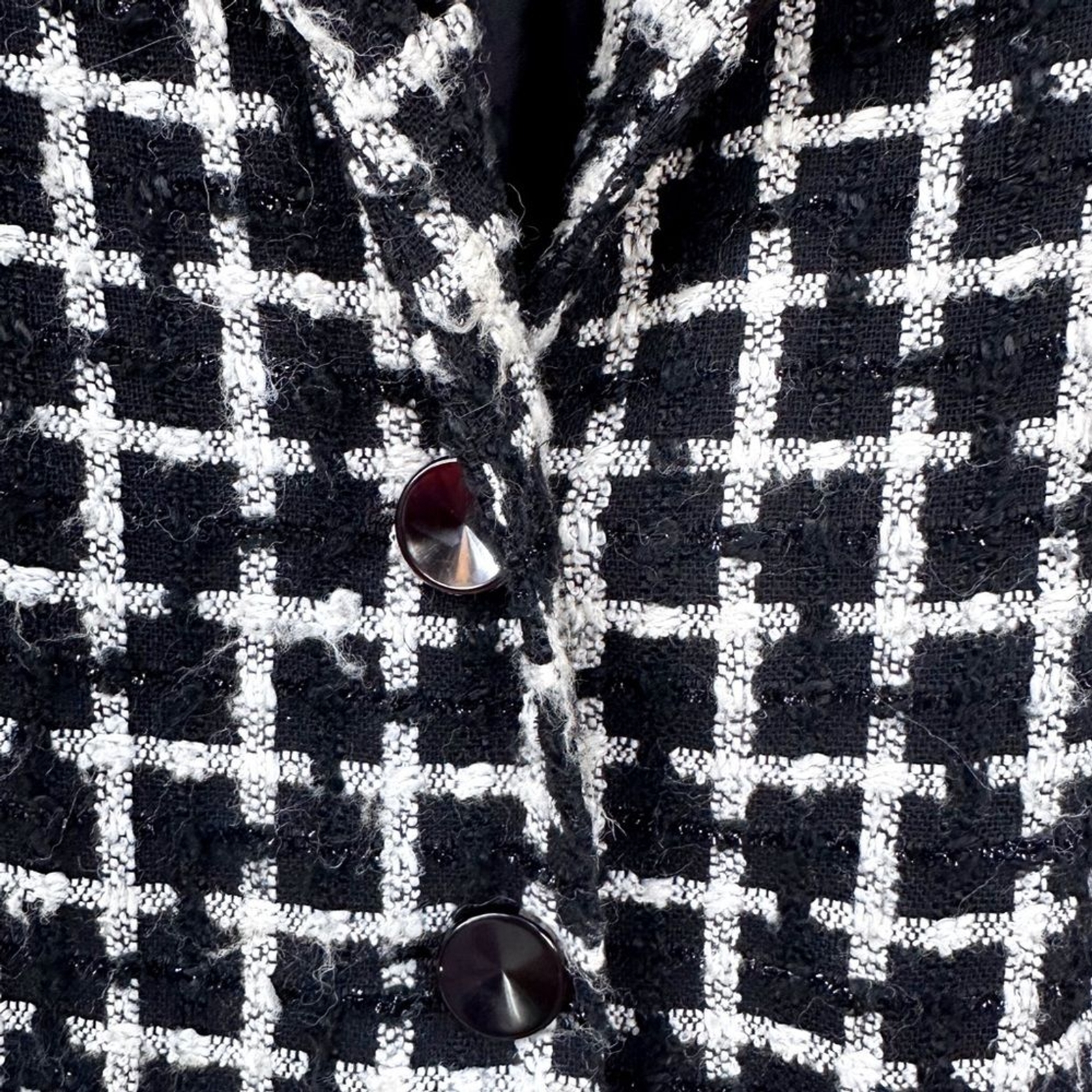 Richie Freeman for TeriJon Size Small Black White Blazer Metallic Fibers Vintage
