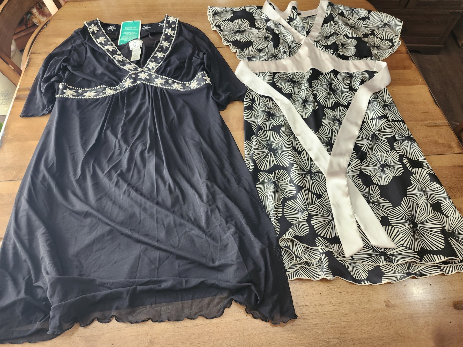 2 Vintage Sheer & Silky Dresses For CRAFTING OR CUTTER Pieces Never Worn W/tags