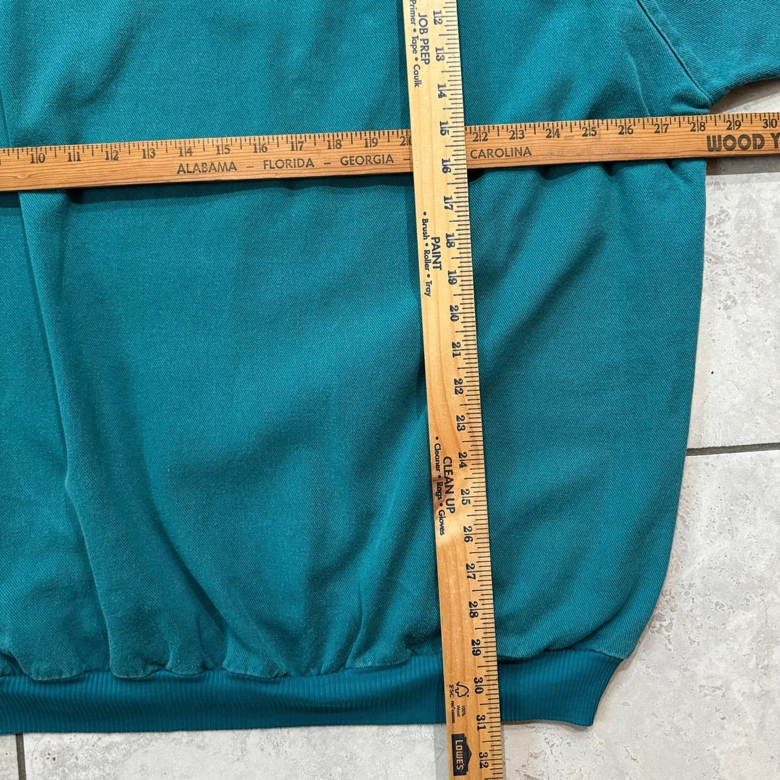 Vintage 90s Osh Kosh Quarter Snap Pullover Sweatshirt Teal Size XL Retro