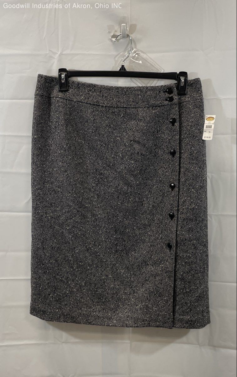 NWT Vintage 90s Talbots Women’s Gray Tweed Pencil Skirt Italian Fabric Sz 16