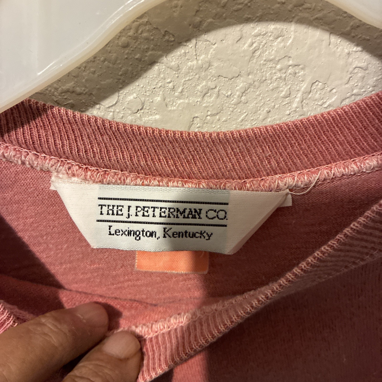Vtg the j peterman company womens shirt large pullover pink long sleeve