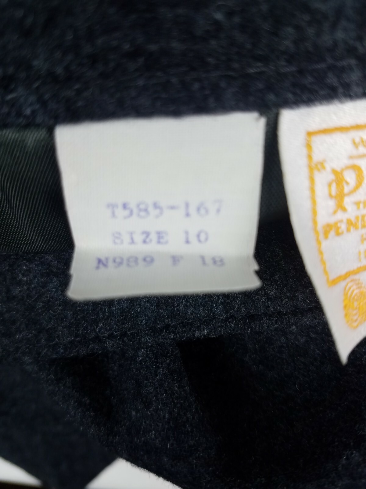 Vintage Pendleton Gray/Blue Wool A Line Skirt Pencil Womens Size 10 Lined