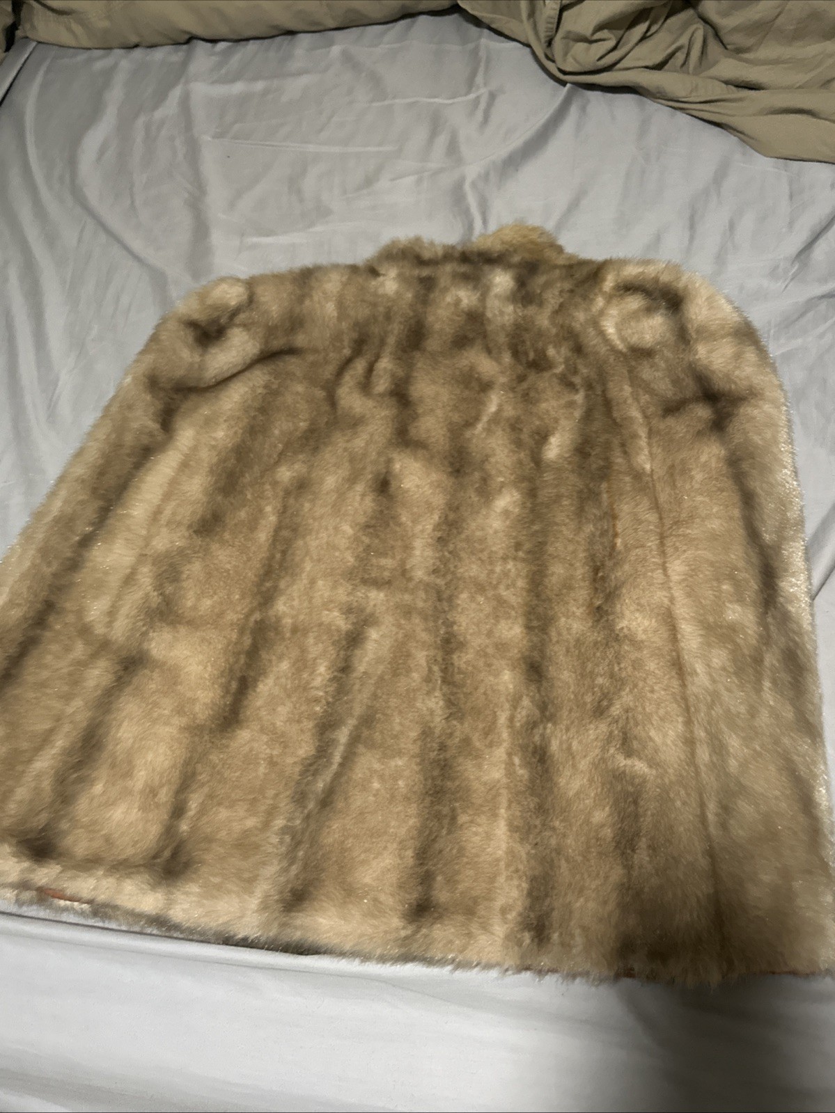 SEARS Vintage 70’s The Fashion Place Faux Fur Cape Cloak Poncho Coat One Size
