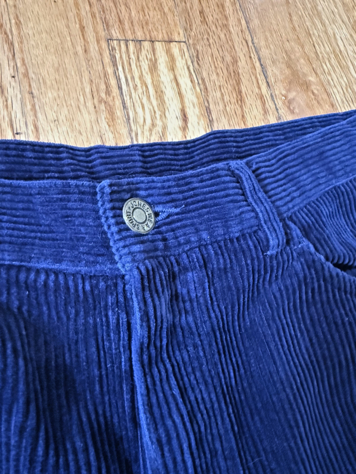 VINTAGE 1990s Jones Wear Sport Blue Corduroy Classic Fit Pants Women’s Sz 12