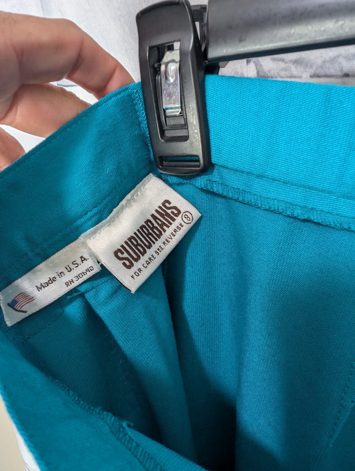 Suburbans Women’s Vintage Lot Of 2 Stirrup Pants Deep Aqua Blue & Solid Black