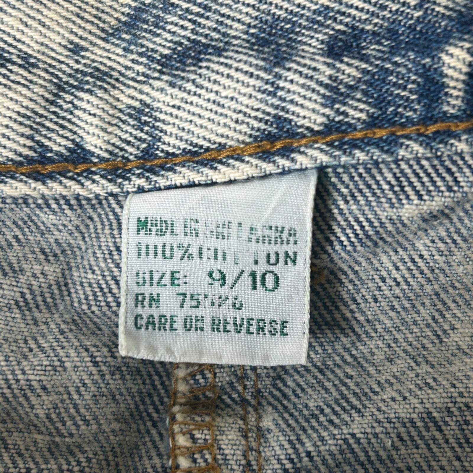 Vintage Sports Fever Denim Skirt Womens 9/10 Blue Acid Wash High Waist Mini 80s