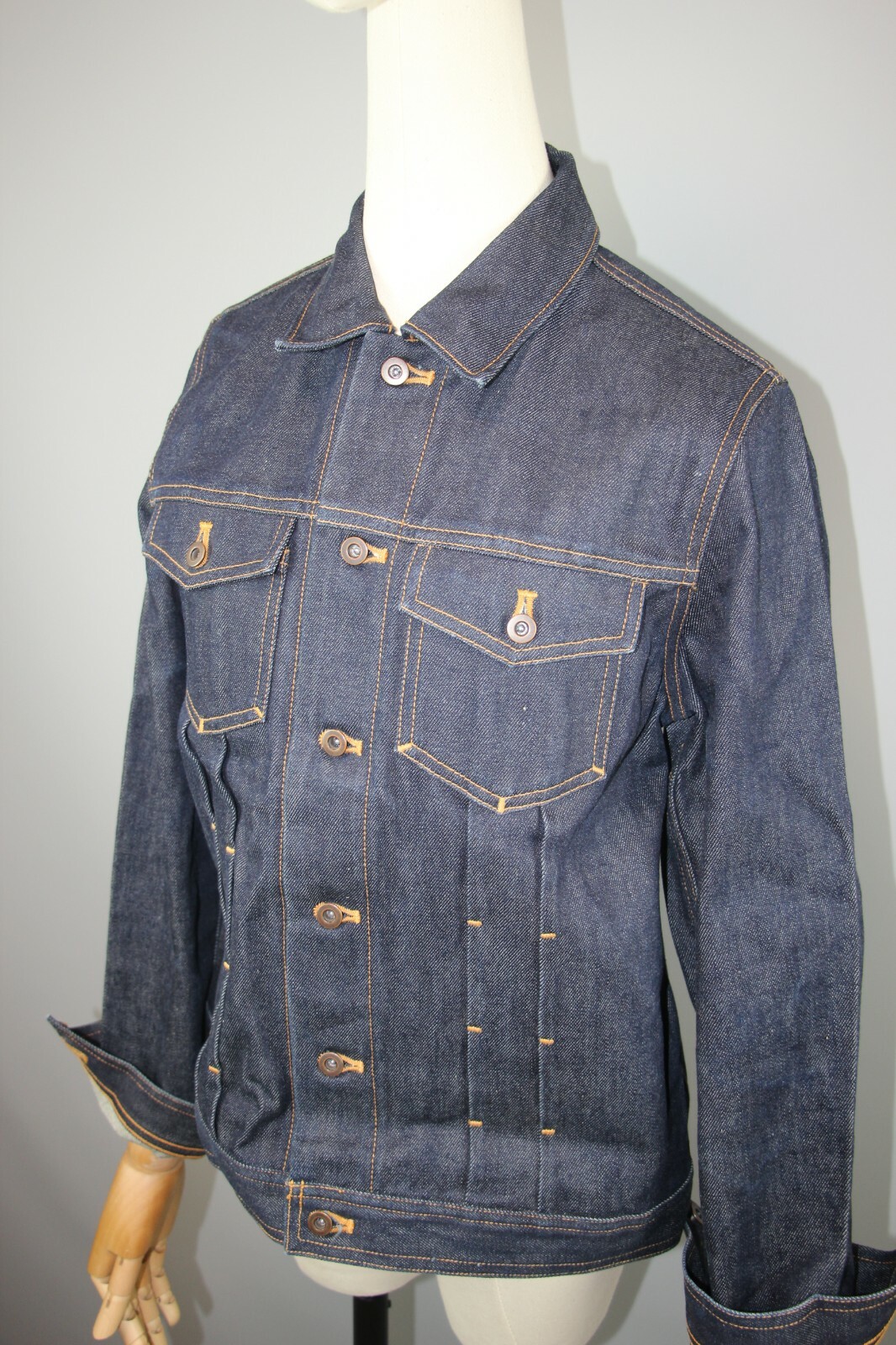Bulle de Savon womens Jeans navy blue Japan Denim JACKET Size M