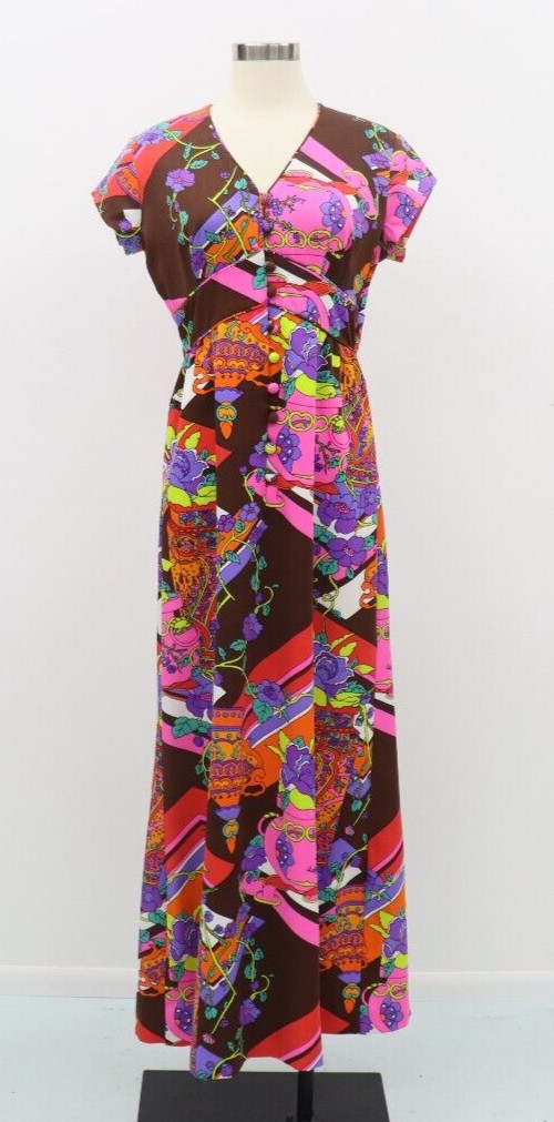 Vintage Women’s Tori Richard Honolulu 70’s Mod Maxi Dress – Vintage Size S/M