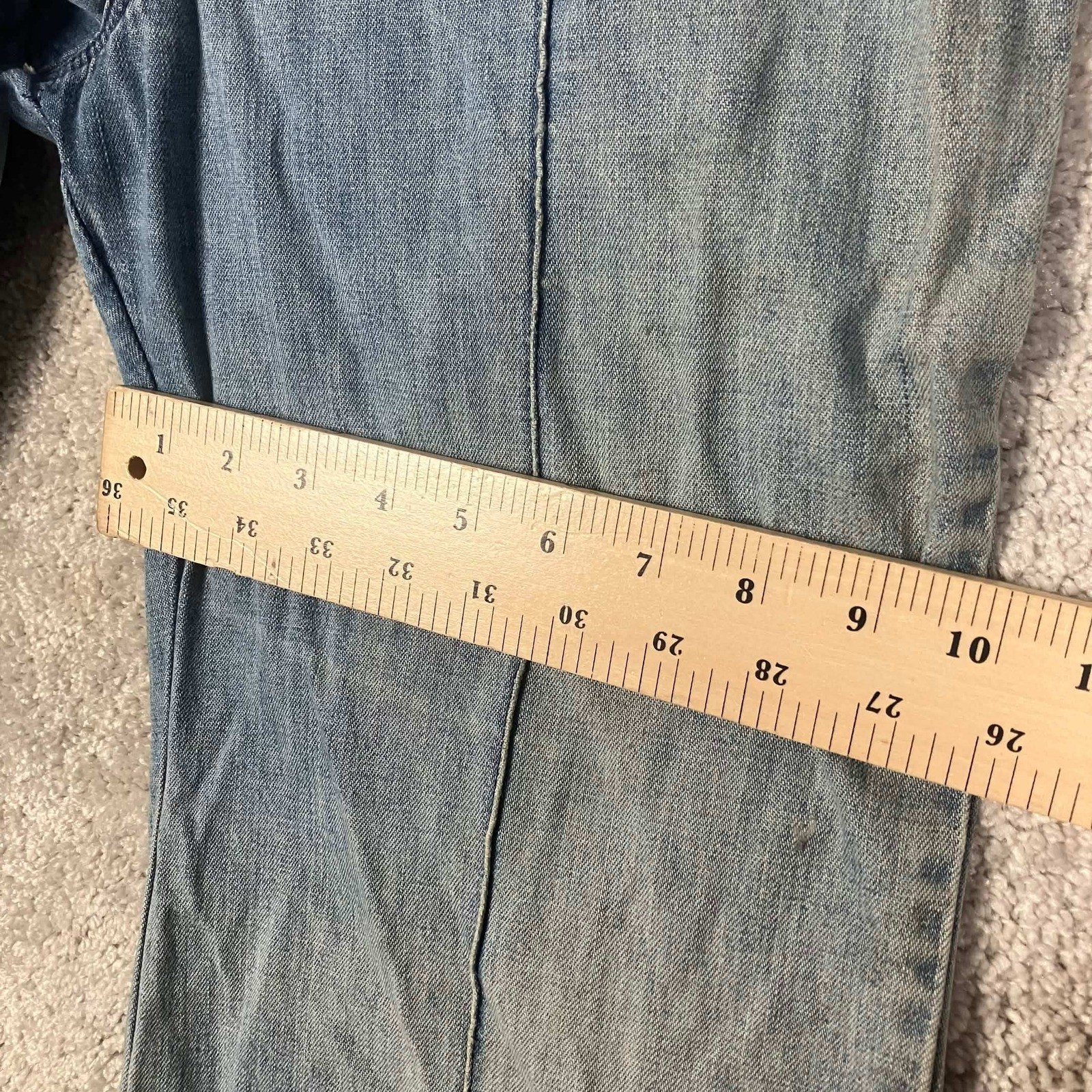 VTG 70s Wrangler Womens High Rise Wide Leg Jeans Blue Denim Scovill Zipper 26×27