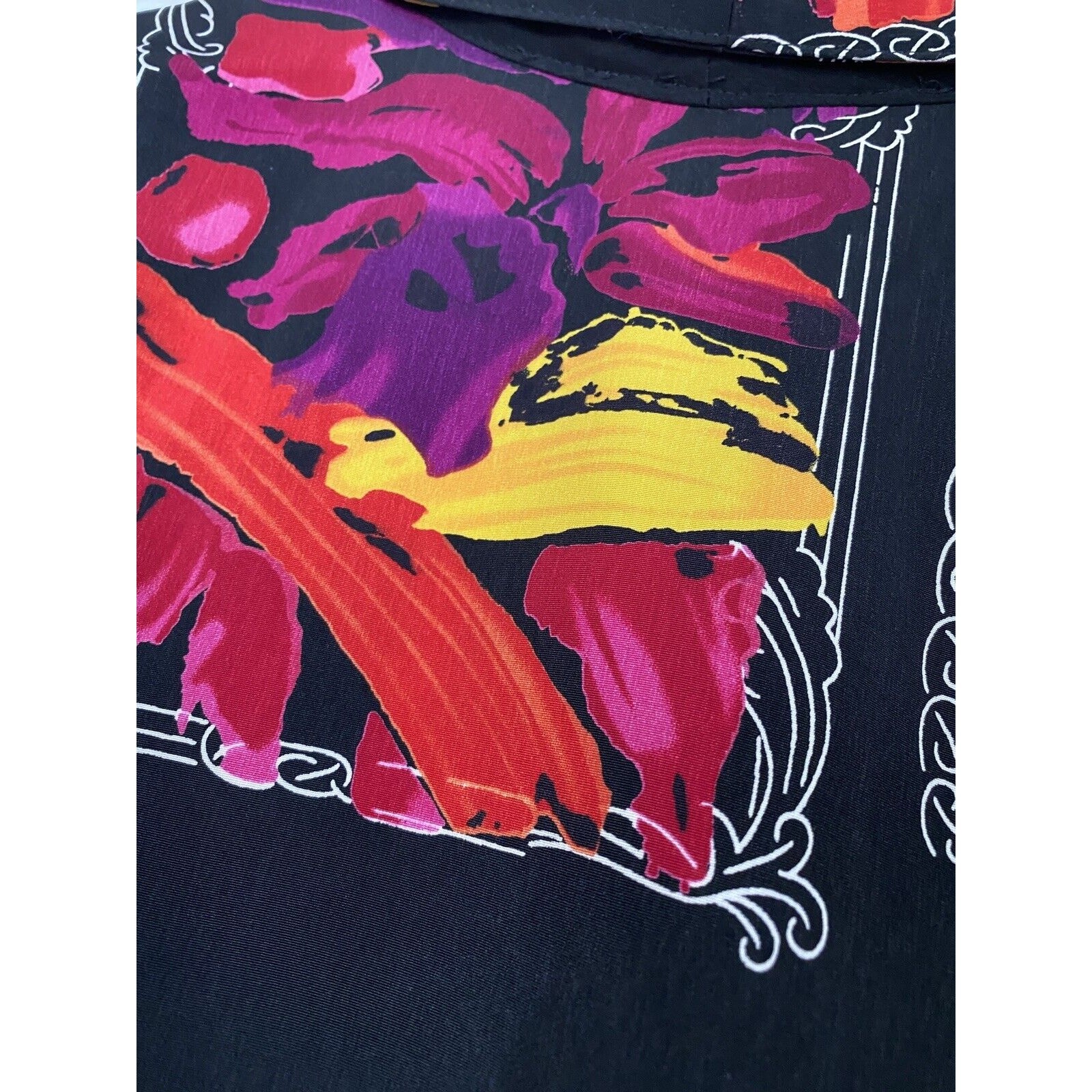 Vintage Brownstone Studio Blazer Jacket Multicolor Abstract Pattern 80s Large