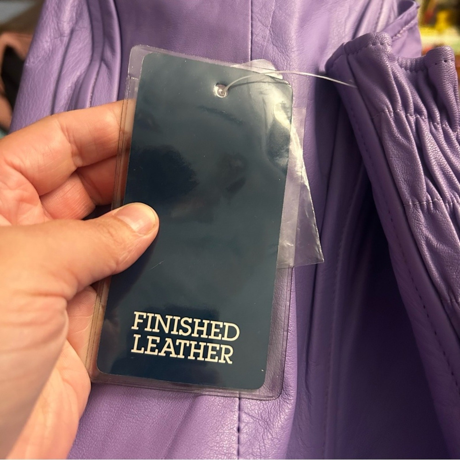 Vintage leather Lavender Strapless cropped top NWT size medium