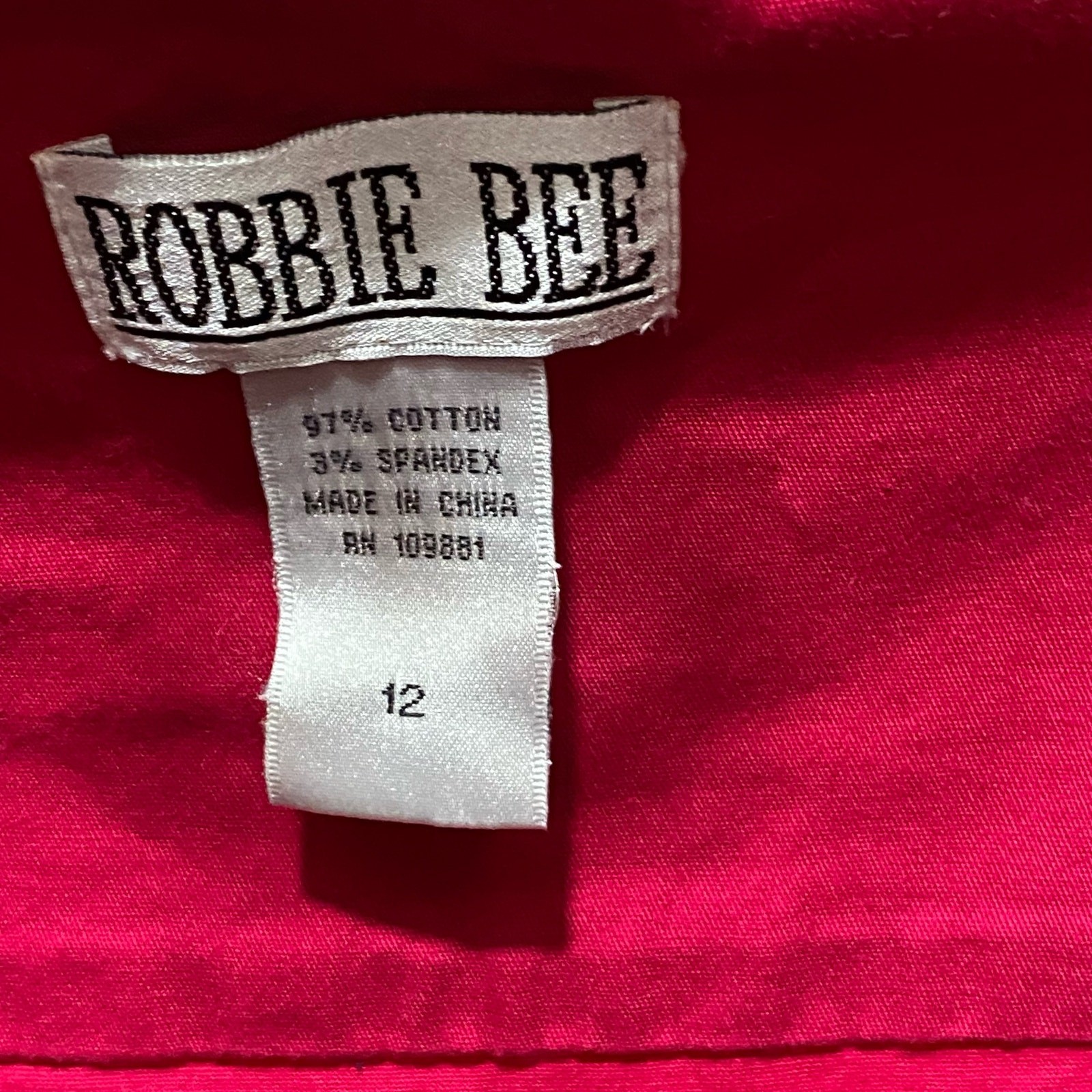 Vintage Robbie Bee Mini Dress Size 12 Fuchsia Pink Snap Closure Collared 1980s