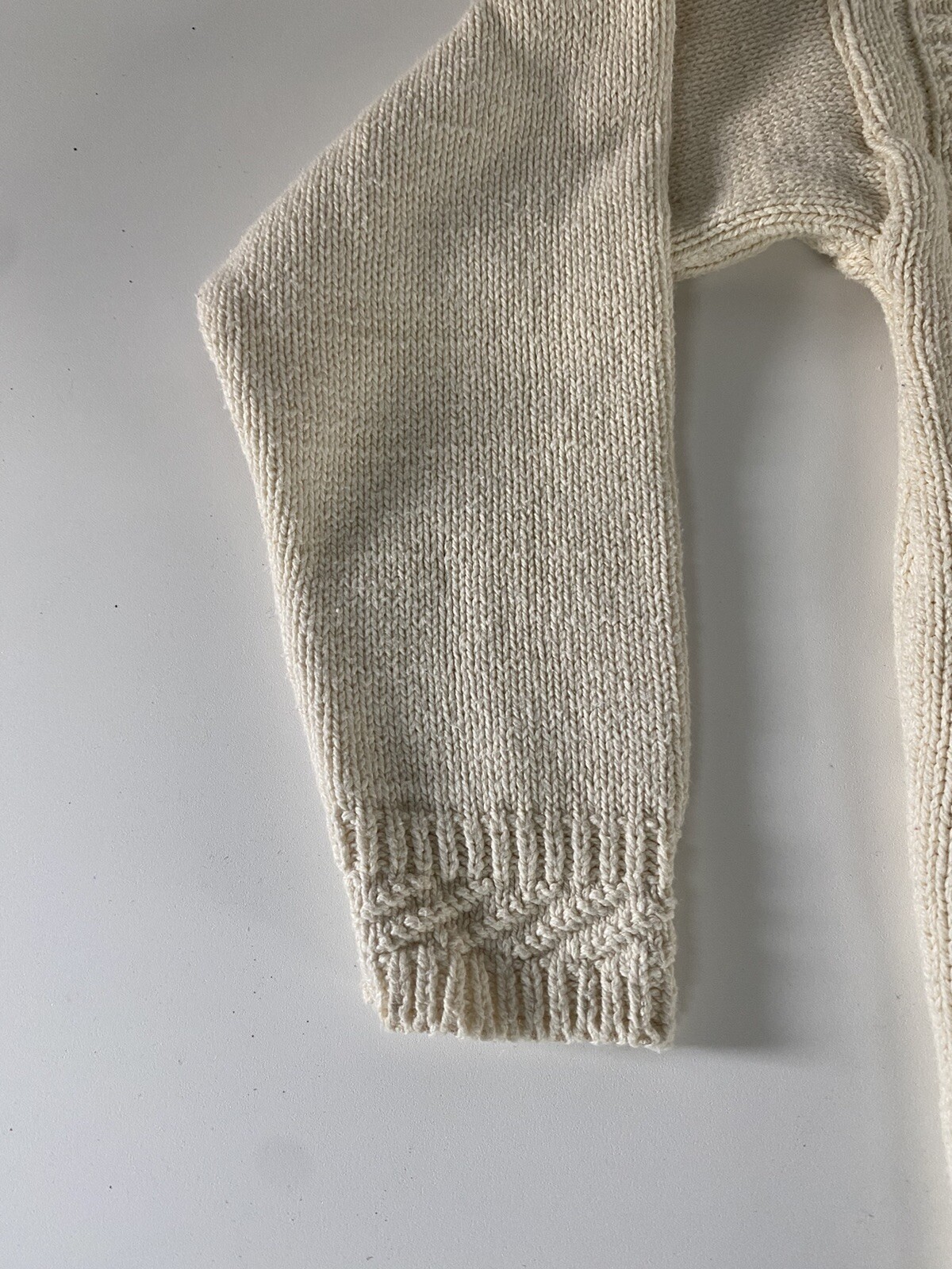 vtg Knit Street sweater-Winter Snow rolled Chunky mock neck Cream Off-White USA!