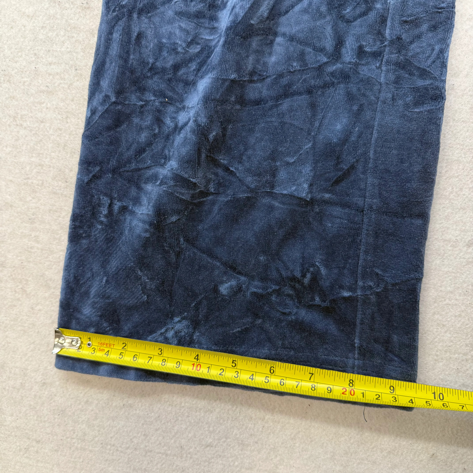 Vintage Juicy Couture Women’s Navy Velour Flare Track Pant Loungewear Y2K Size L