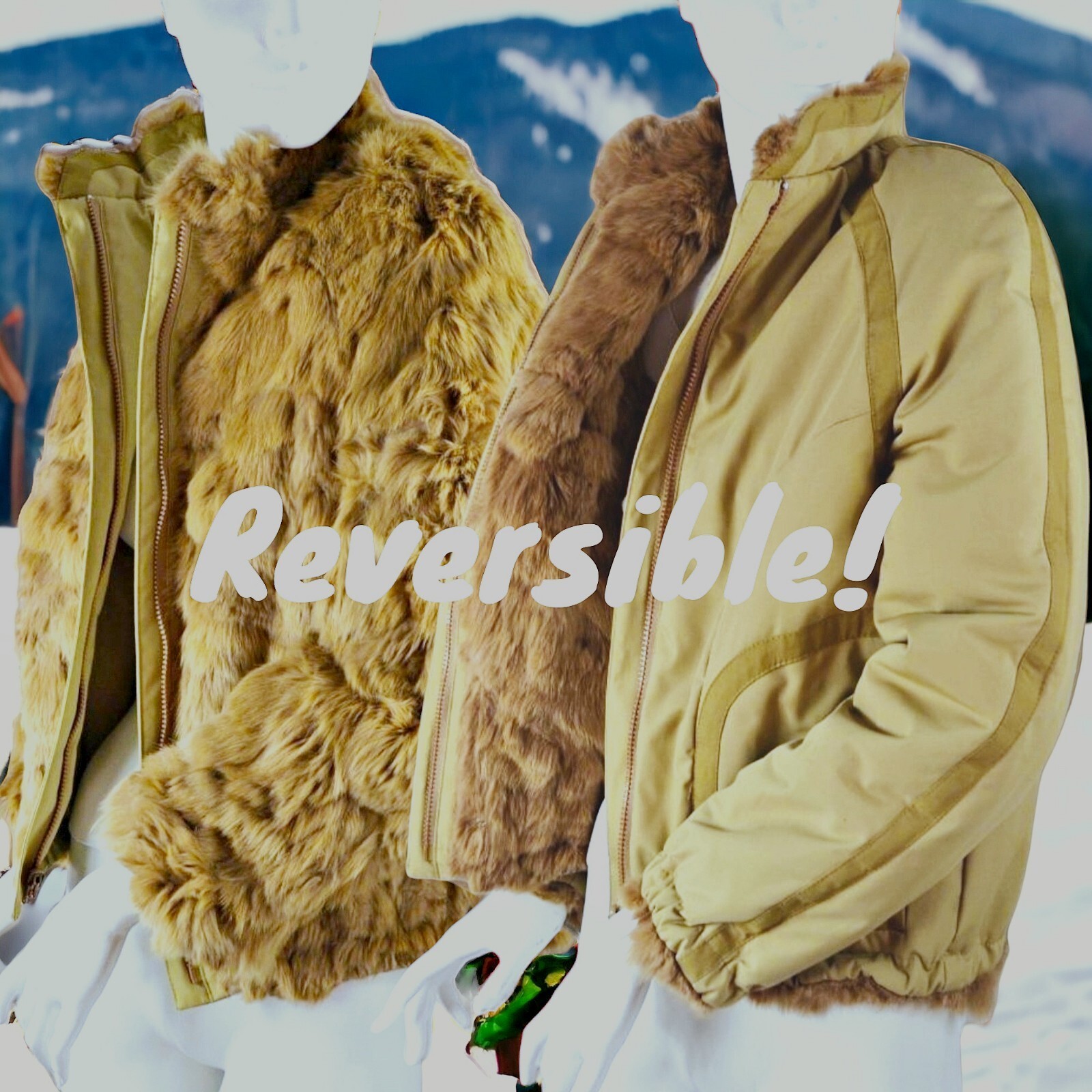 Vtg 70’s Rabbit Fur And Canvas Women’s S Bomber Jacket Mademoiselle