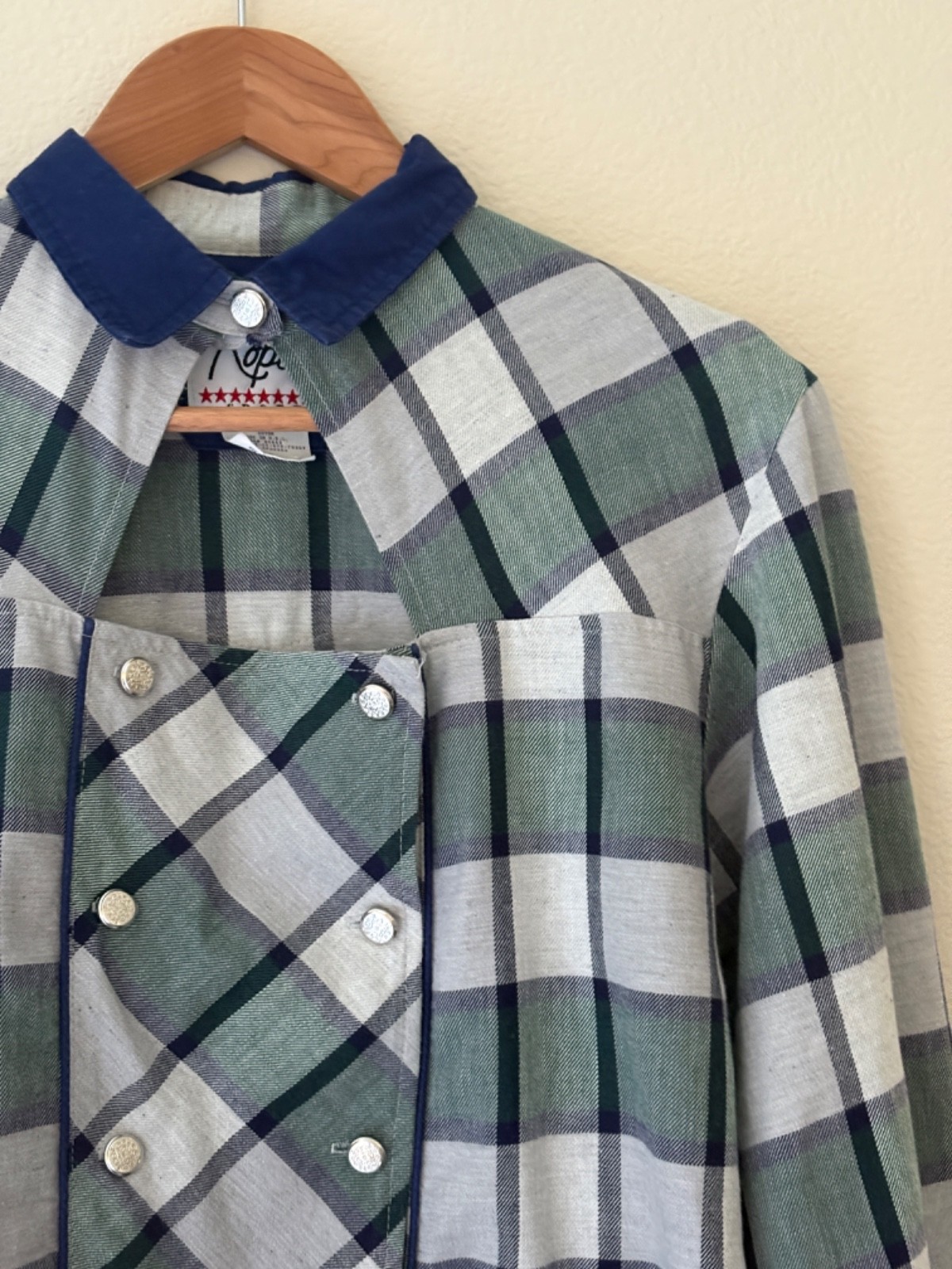 Vintage 80s 90s Roper Sport Western Wear Shirt Plaid Pearl Rodeo M/L Rockabilly