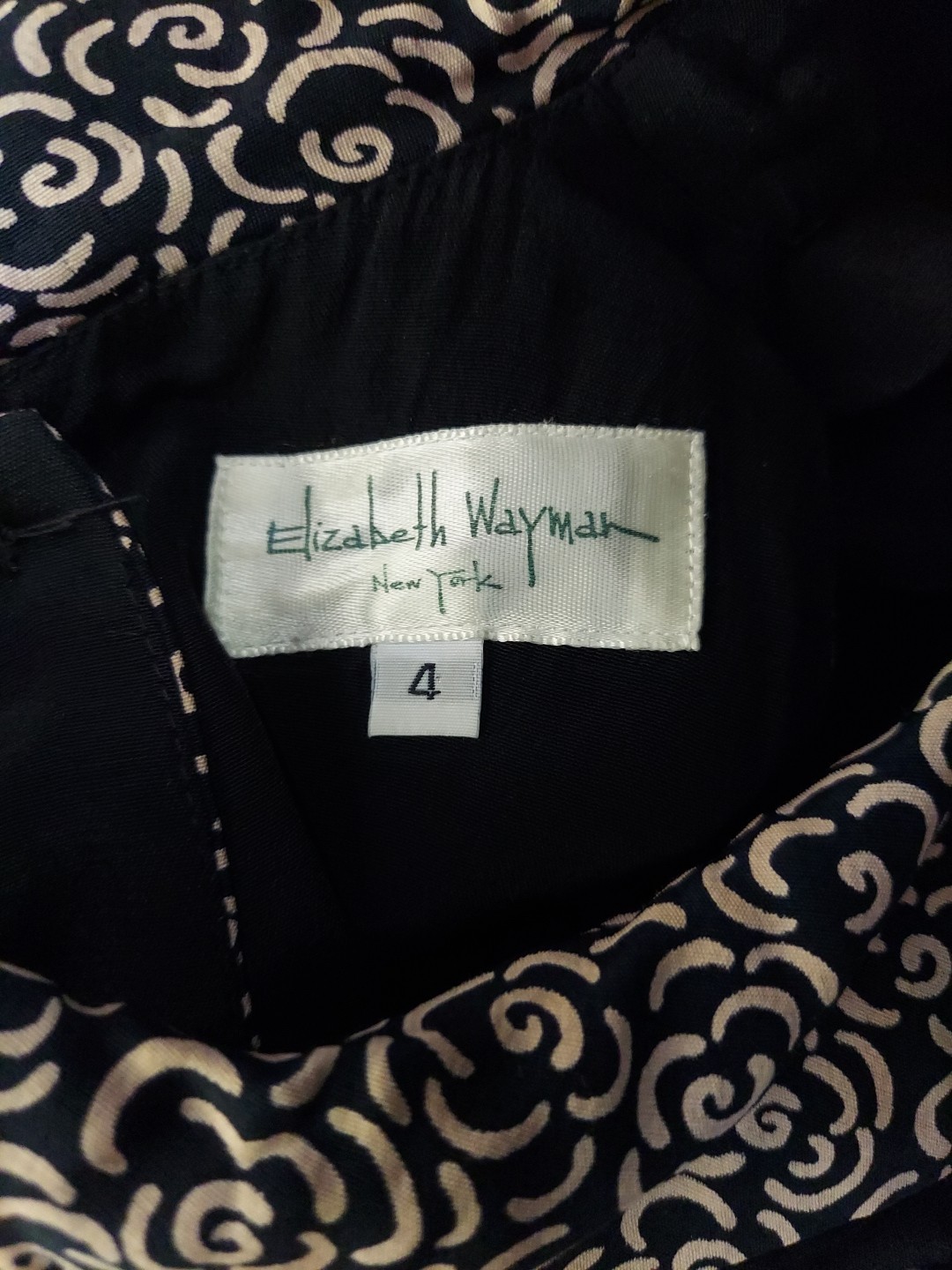 VTG 70s Elizabeth Wayman Maxi Dress Womens 4 Floral Collared Pleated Pockets USA