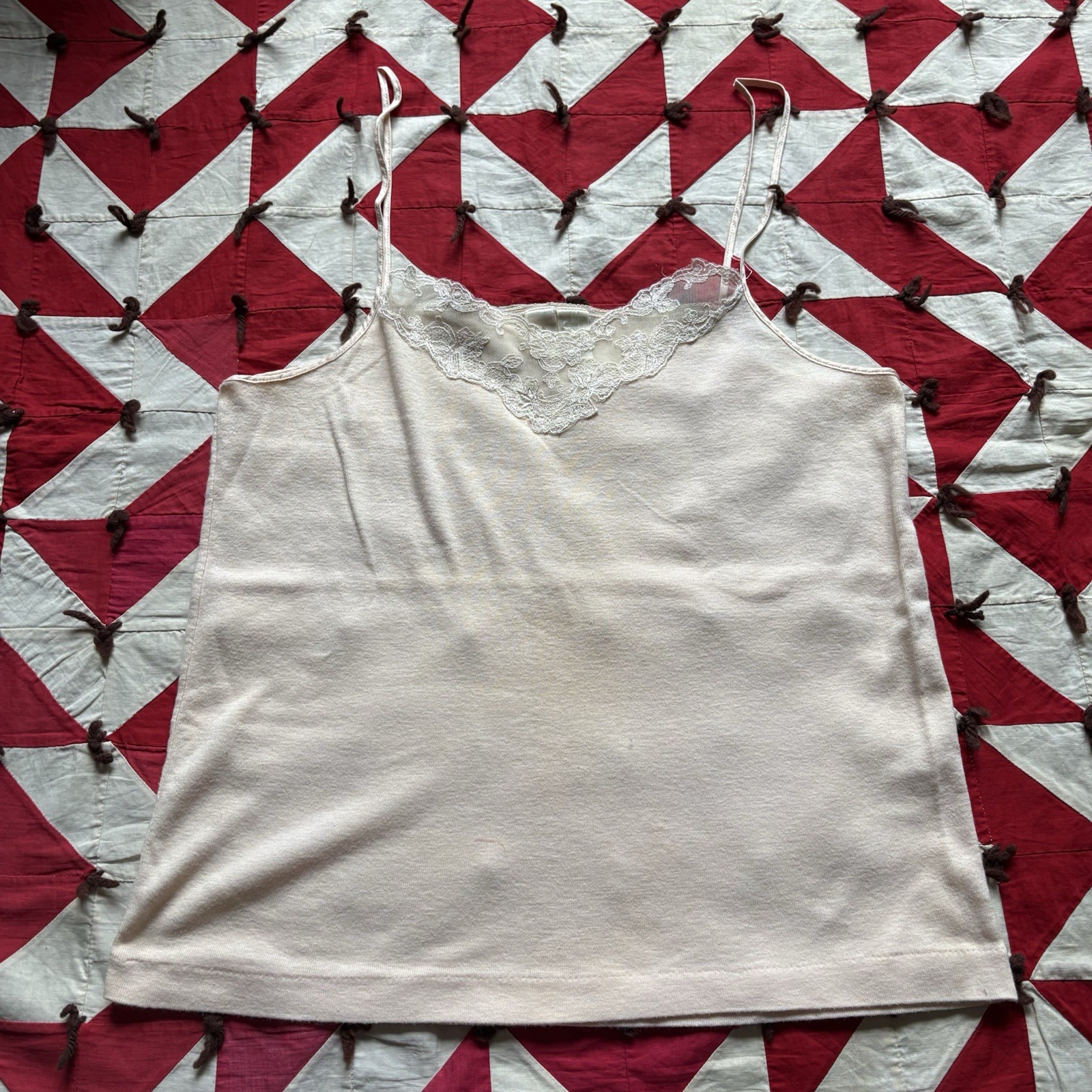 Vintage 1980s 90s Victorias Secret Cotton Camisole Tank Top As Is