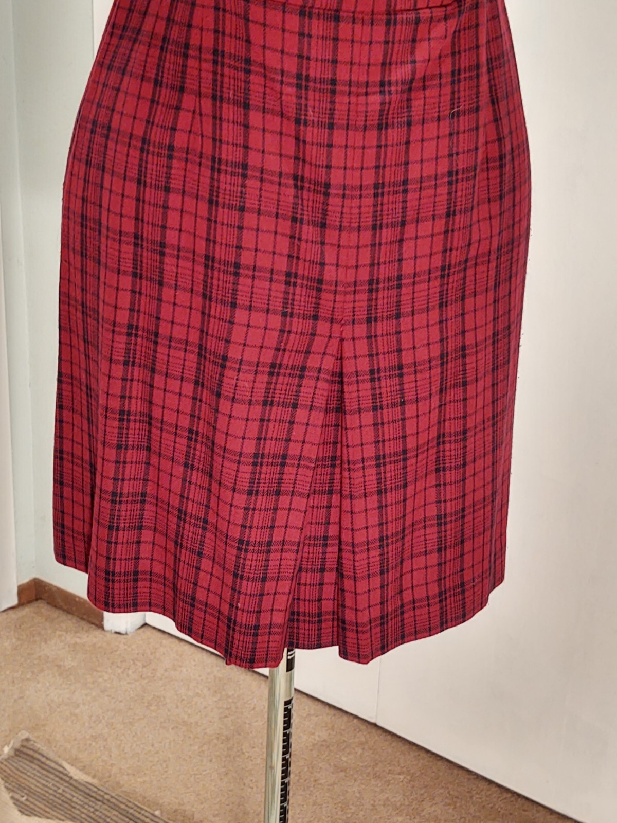 Esprit Red And Blue Plaid Dress Vintage Size 9/10