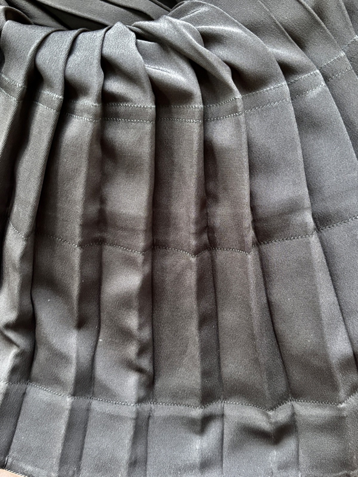 VTG 80s ROBERTO CAVALLI PATCHWORK FLORAL LEATHER&BLACK SILK PLEATED MIDI SKIRT*S