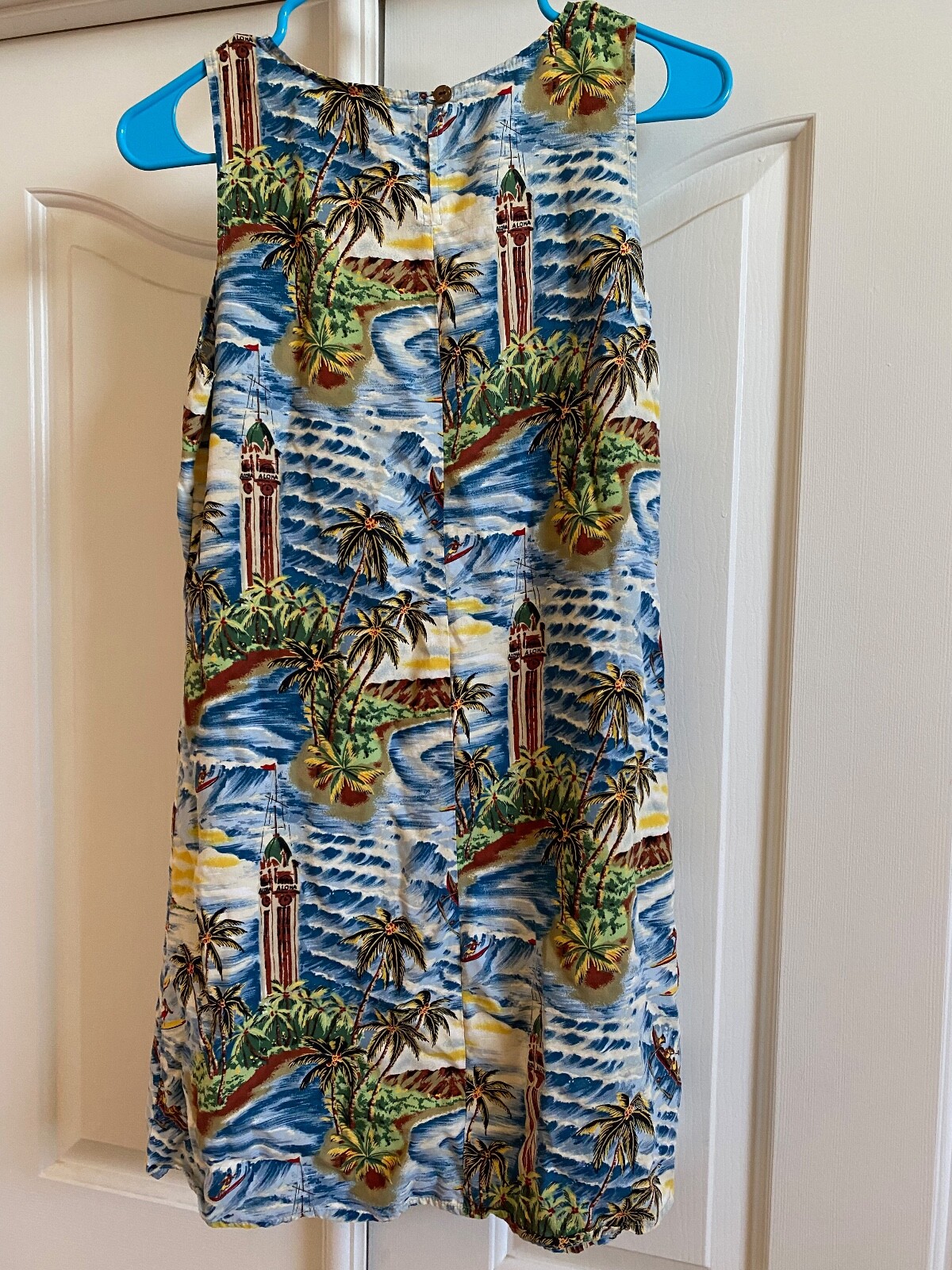 Vintage Womens Pineapple Juice Hawaiian Muumuu Medium