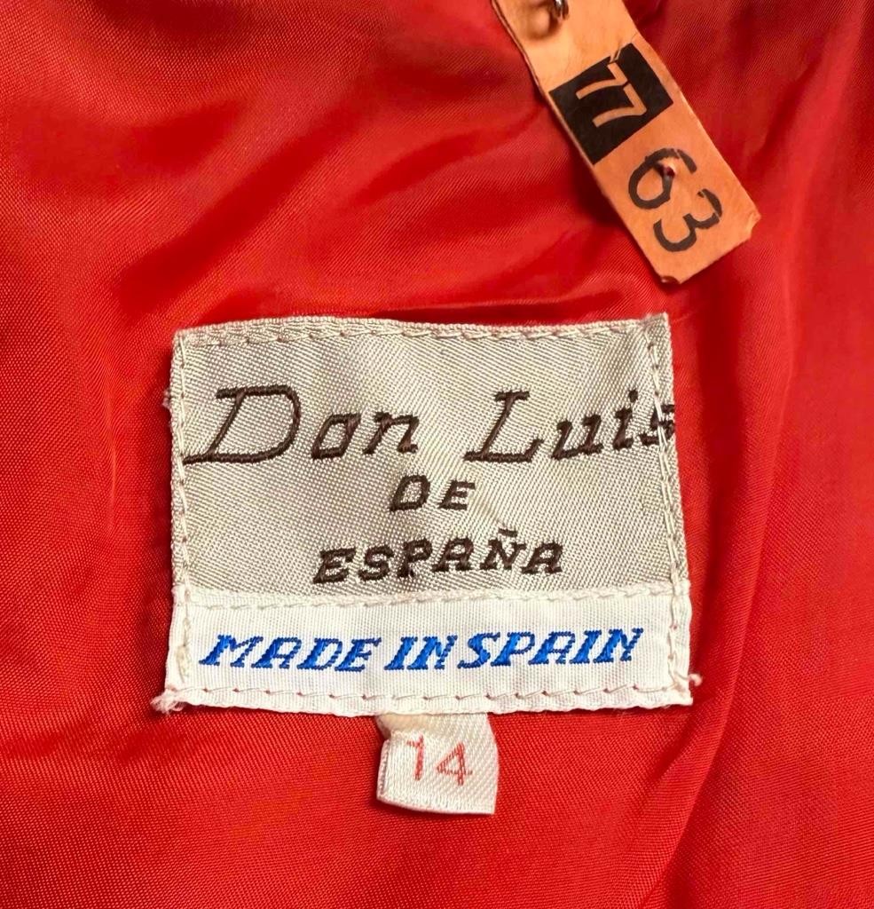 Rare Don Luis De Espana Vintage 70’s Striped Maxi Skirt Suit & Jacket Size 14