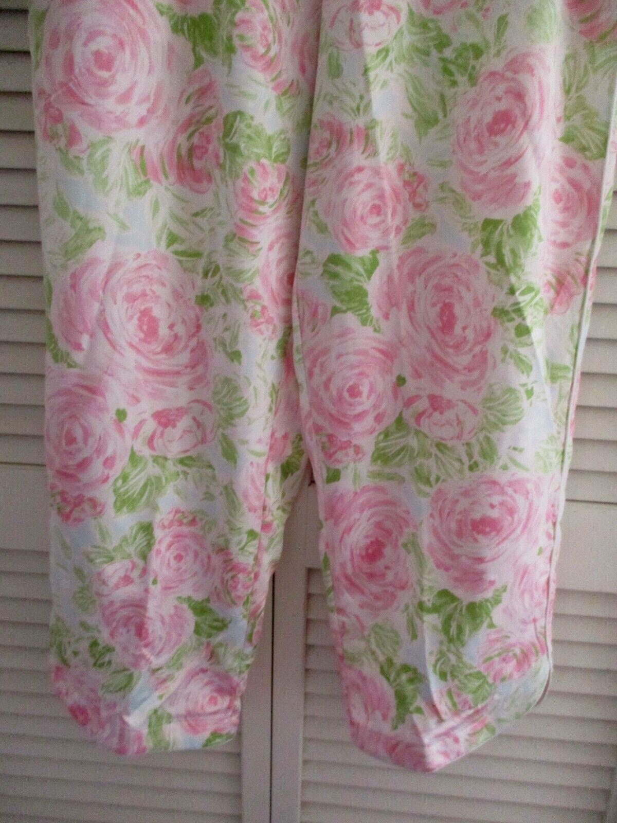 CABERNET 2PC PJ SET SHORT SLVE CROPPED PANTS SILKY SATIN PINK ROSE POLY XL NEW