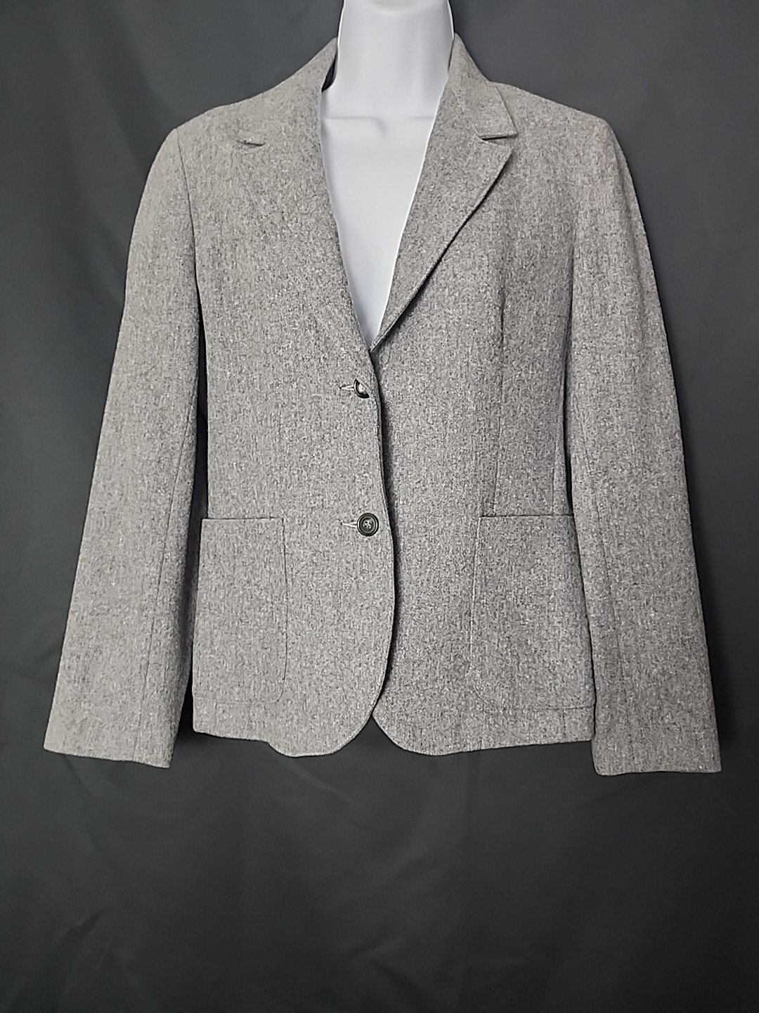 Prestige of Boston Vintage 70s Gray Wool Blazer Jacket Size 8 EUC Priority