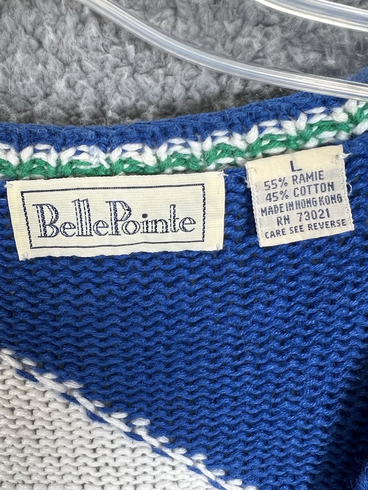 Vtg Belle Pointe Sz Large Basketball Cheer Cardigan Grandma Sweater Teacher