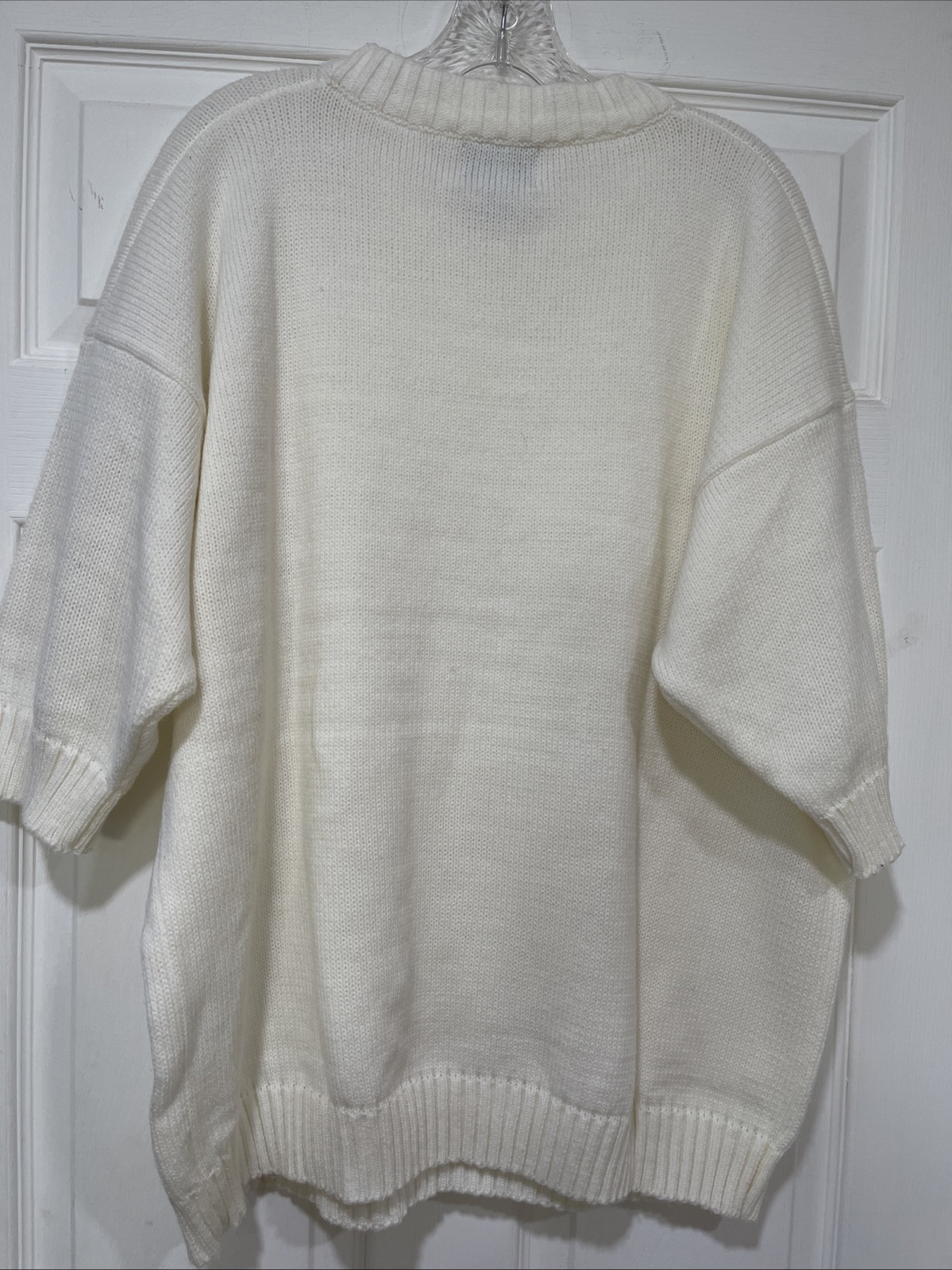 Vtg Venezia Sportswear Off White Women’s Sweater One Sz Fits All Oversized