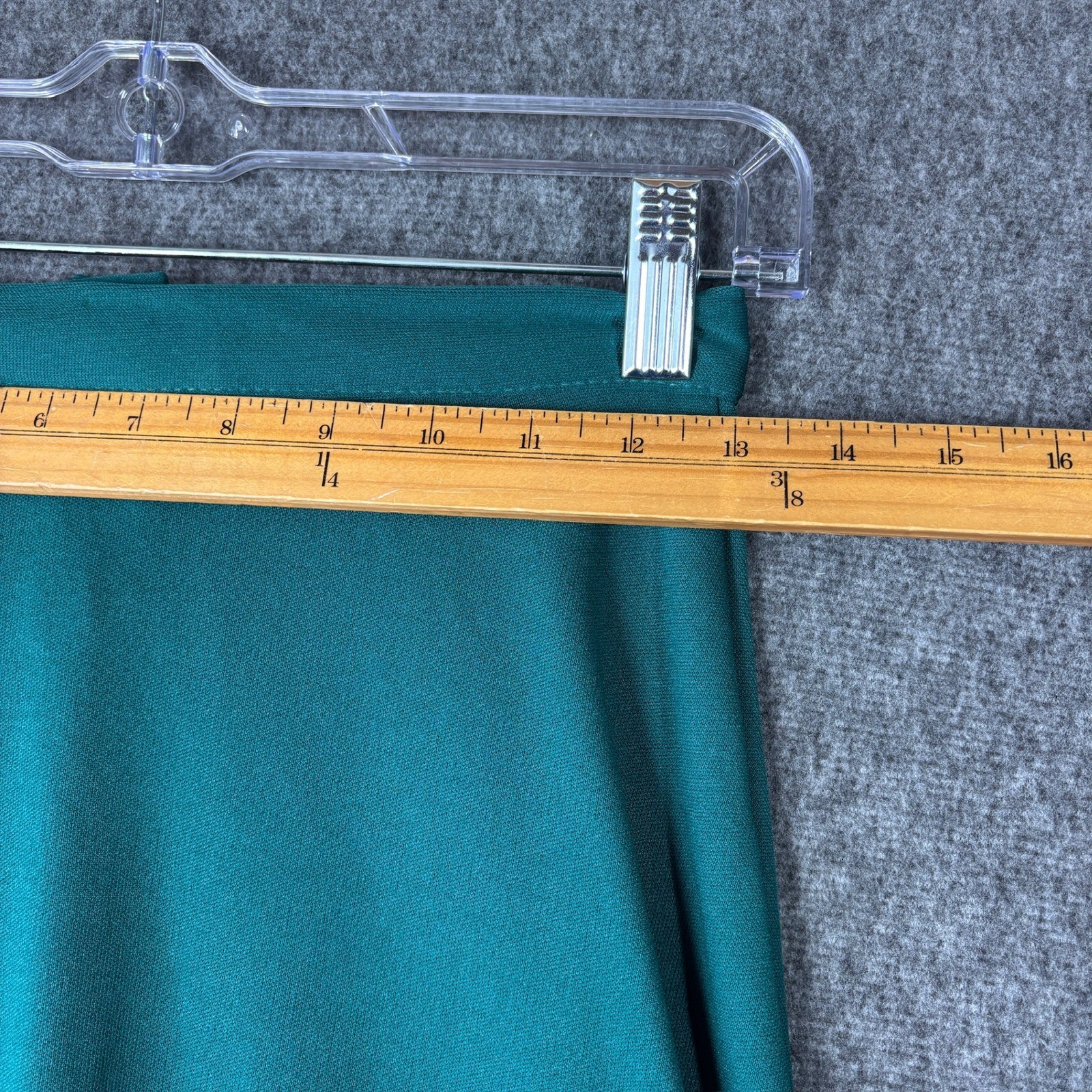 Vintage 70s Metallic Lurex Striped Peasant Top and Ruffle Midi Skirt Set Teal 9