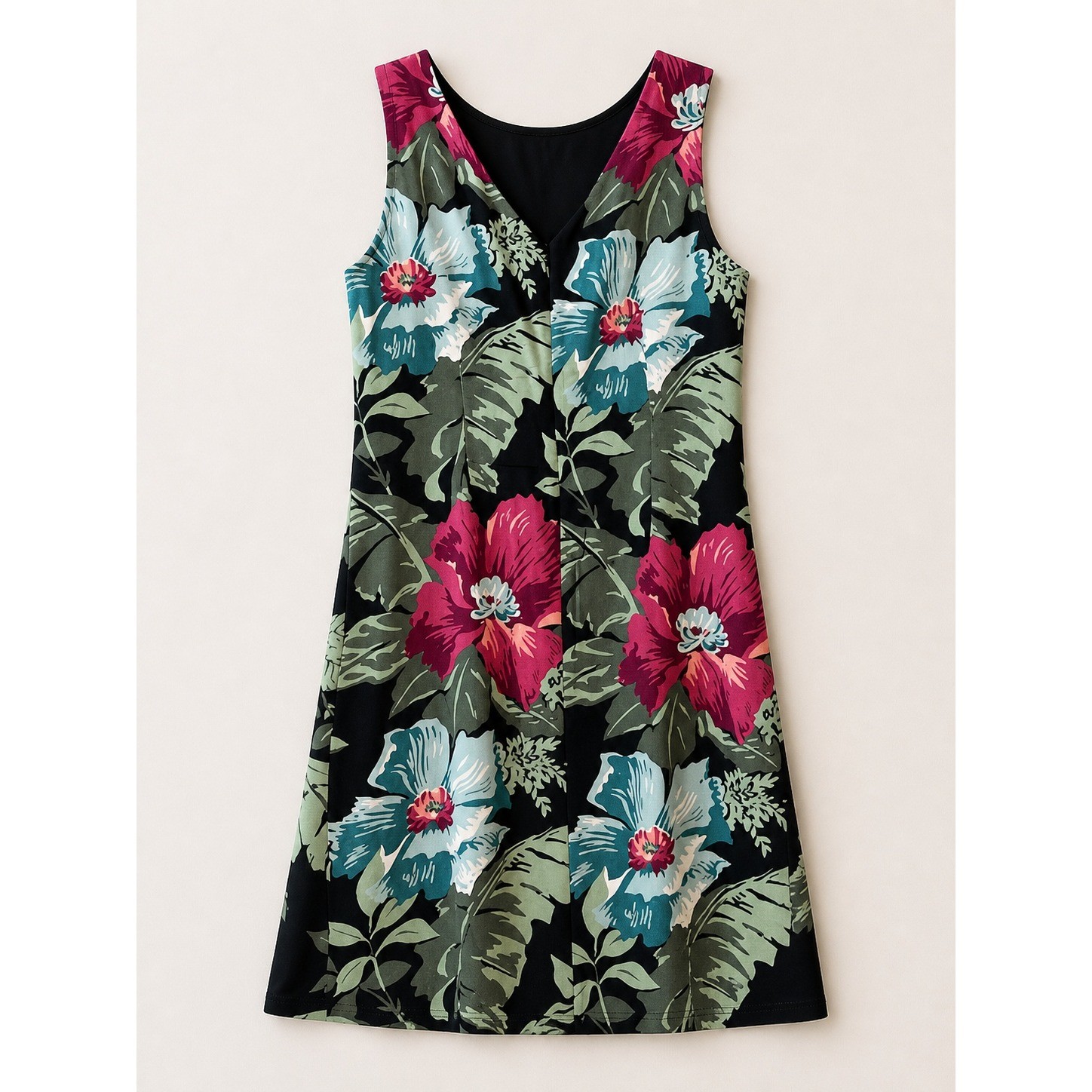 Tommy Bahama Vintage Y2K Silk Tropical Floral Palm Shift Dress Multi Womens 6