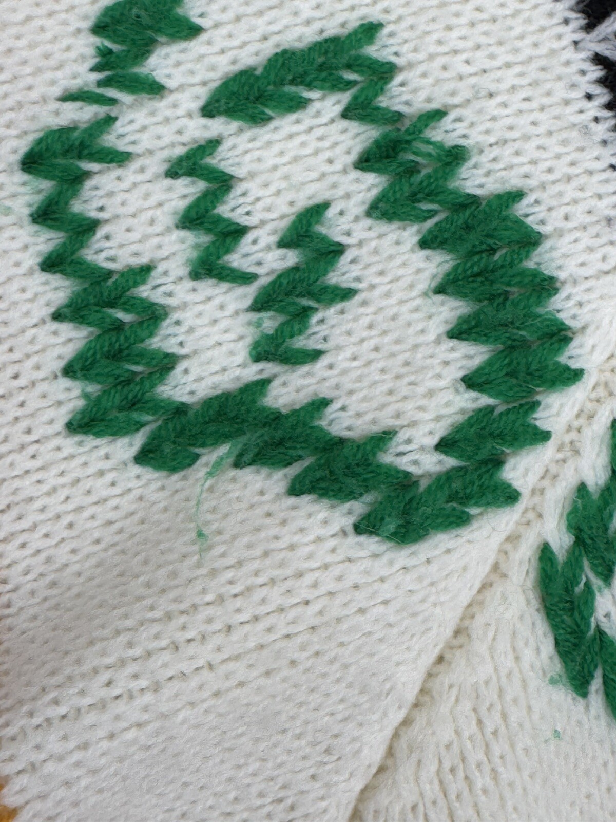Vintage 70s Knitted Poncho Sweater Tassels Bohemian Hippie Pom Poms