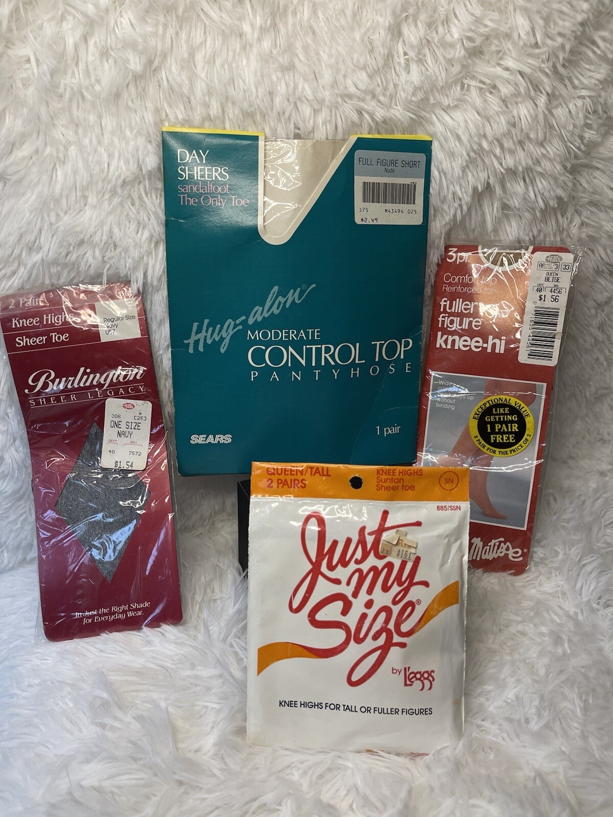 VINTAGE PANTYHOSE LOT of (4)Mixed Brands All New Very Cool Mixture Various Types