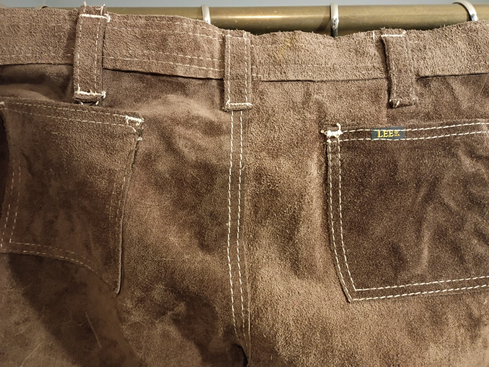 Vintage Lee 1970s”Hiphugger” Reversible Suede/Leather Pants Rare! Rare!