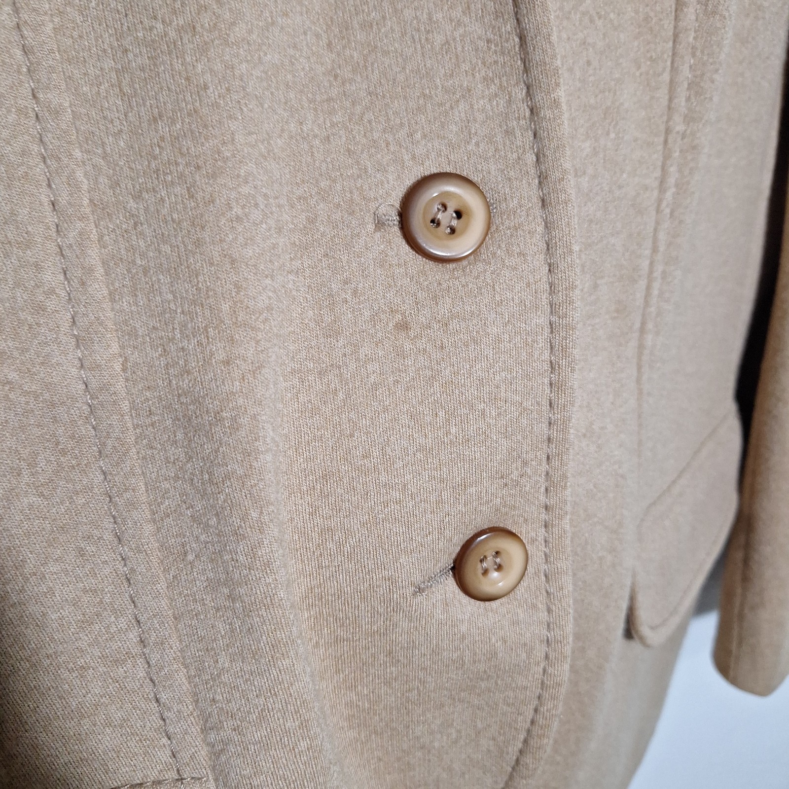 Vintage Bleyle Hooper Camel Wool Pantsuit Set Womens 12 Large Made W Germany 70s