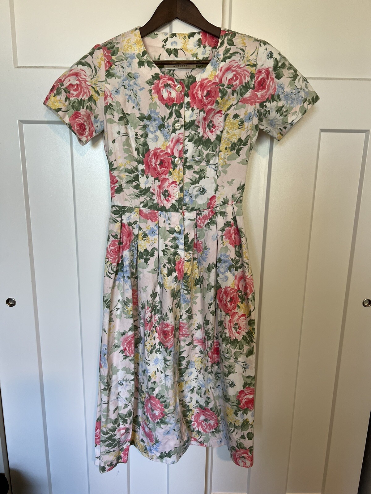 Vintage Sara Campbell Petites Dress Size 4 Floral Cottagecore Coquette Floral